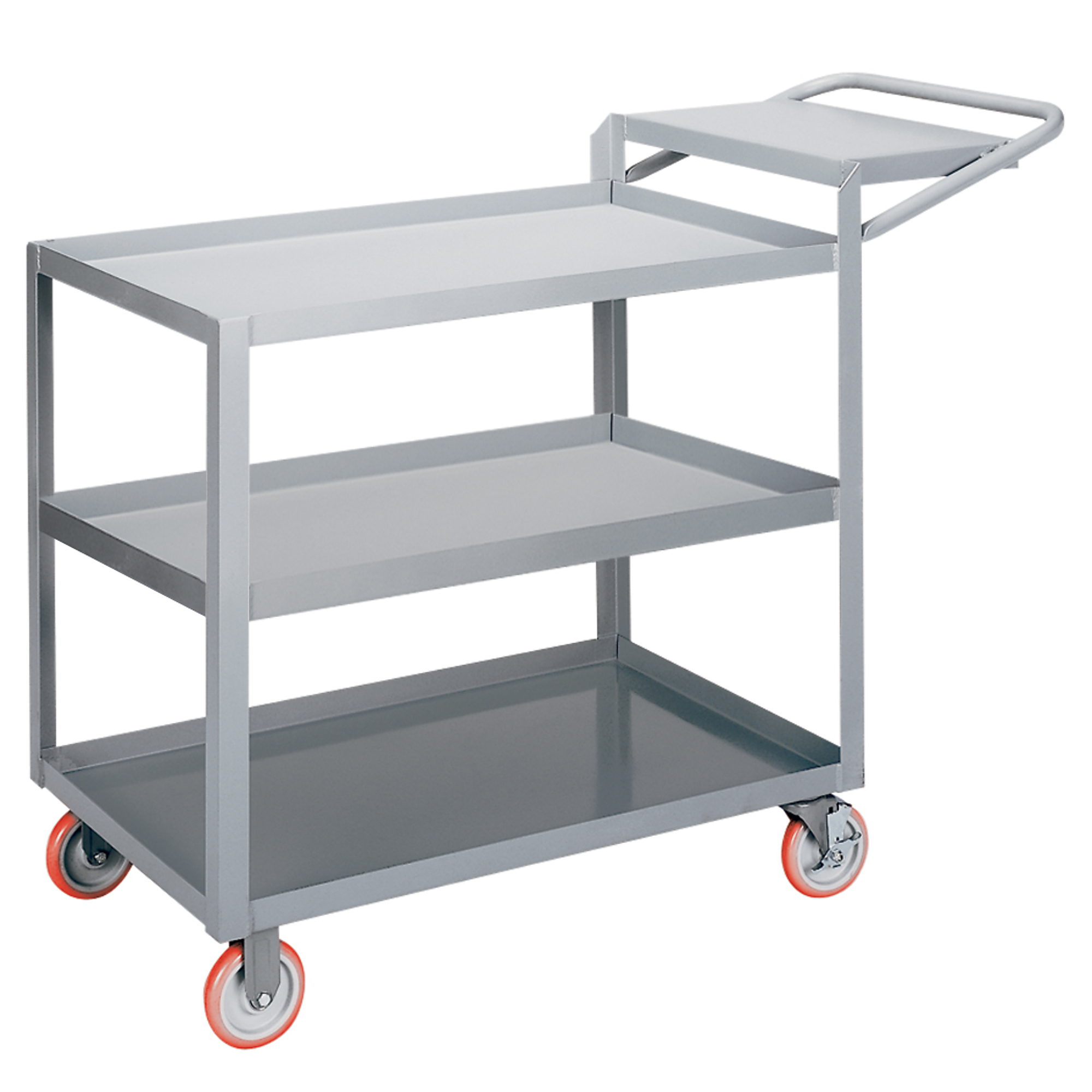 Little Giant, 3-Shelf Order Picking Truck, 24x48, 1200 lbs, Total Capacity 1200 lb, Shelves (qty.) 3, Material Carbon Steel, Model 3LGL-2448-WSBRK