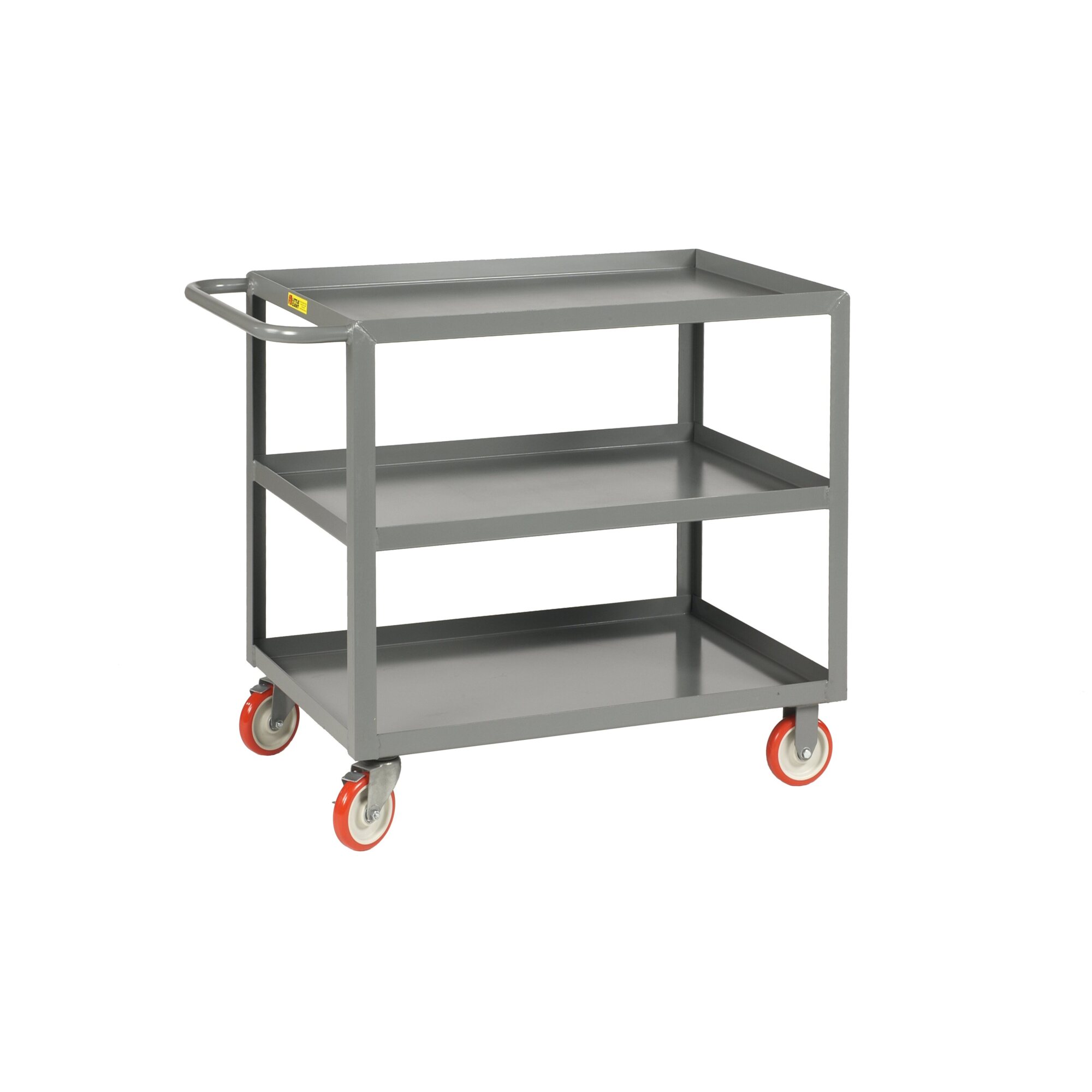 Little Giant, Welded Service Cart, 30x48, 1200 lbs, Total Capacity 1200 lb, Shelves (qty.) 3, Material Carbon Steel, Model 3LGL-3048-BRK