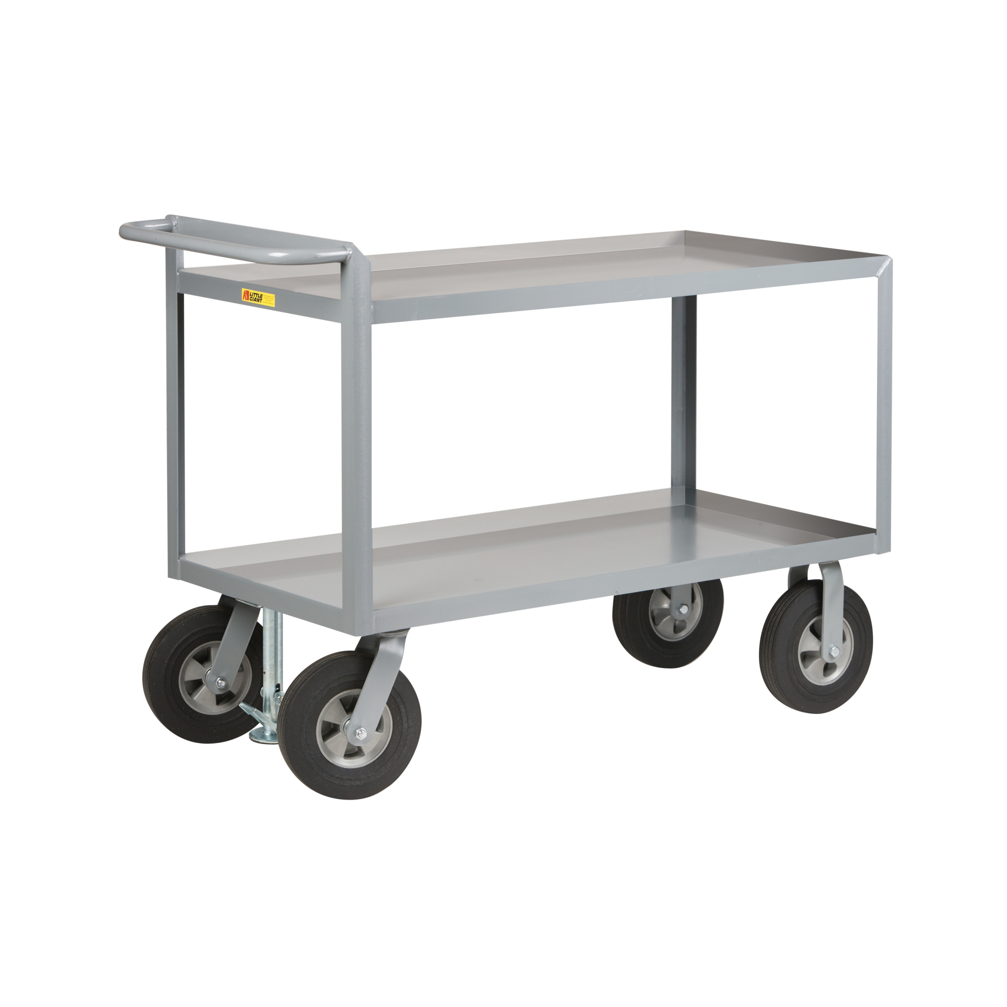 Little Giant, Cushion-Load Shelf Trucks, 30x60, 1500 lbs, Total Capacity 1500 lb, Shelves (qty.) 2, Material Carbon Steel, Model GL-3060-10SRFL