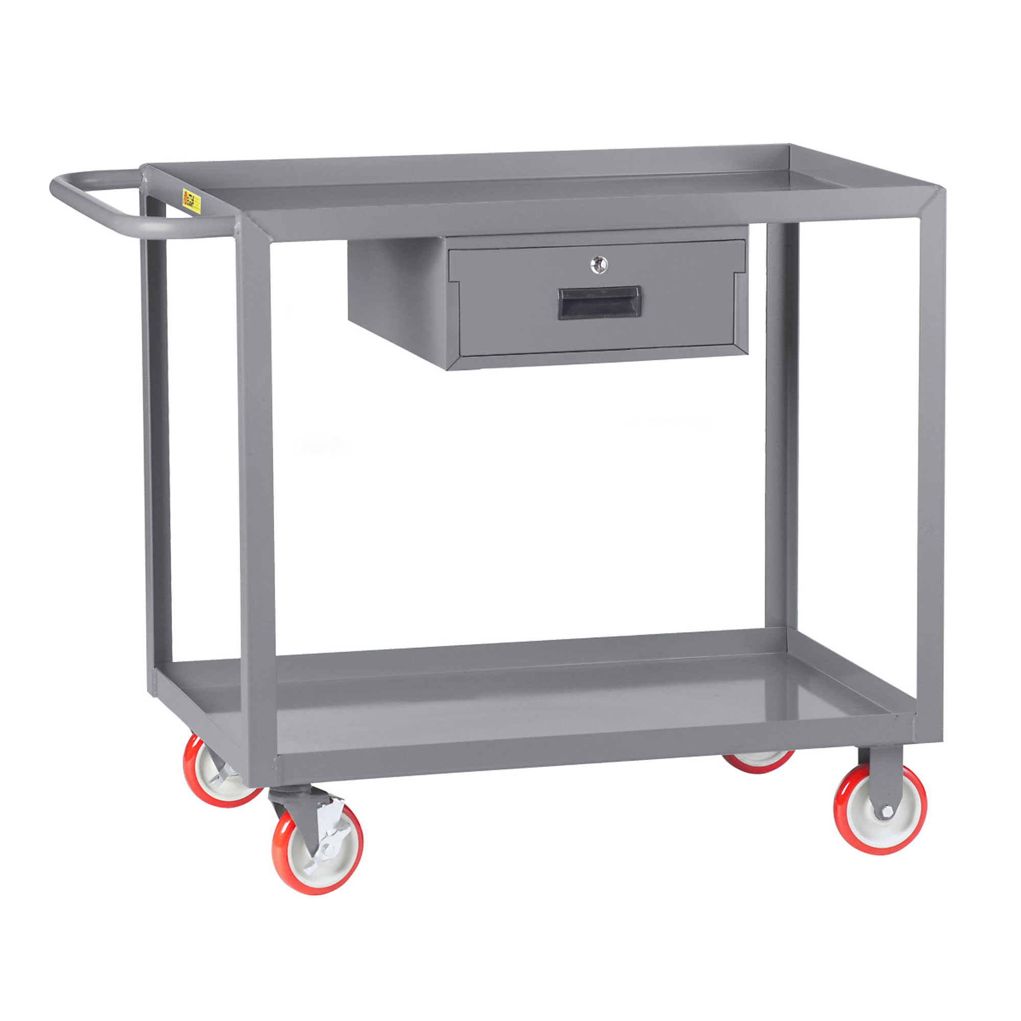 Little Giant, Welded Service Cart, 24x36, 1200 lbs, Total Capacity 1200 lb, Shelves (qty.) 2, Material Carbon Steel, Model LGL-2436-BK-DR