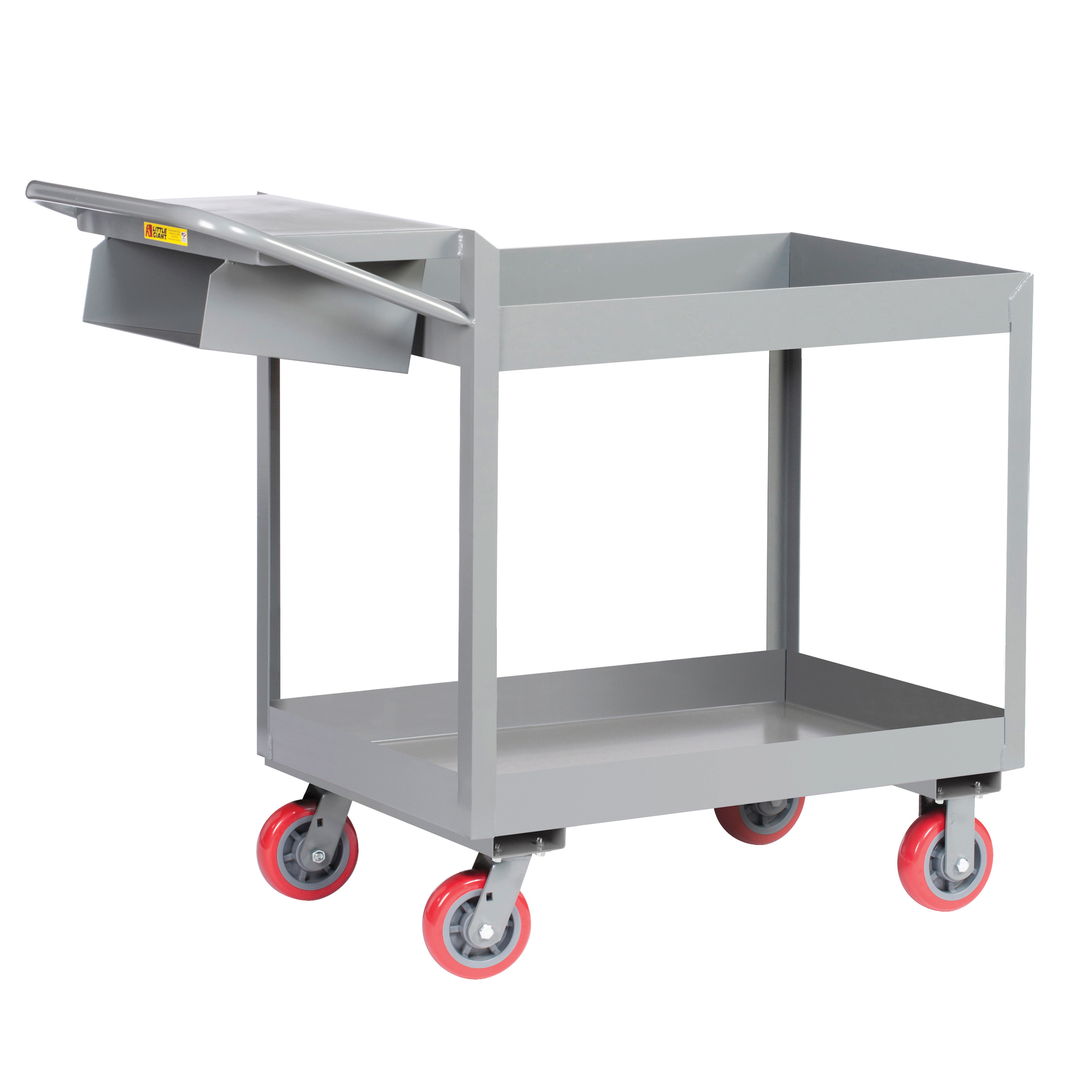 Little Giant, Deep Shelf Order Picking Truck, 18x30, 3600 lbs, Total Capacity 3600 lb, Shelves (qty.) 2, Material Carbon Steel, Model DS1830X3-6PYWSP