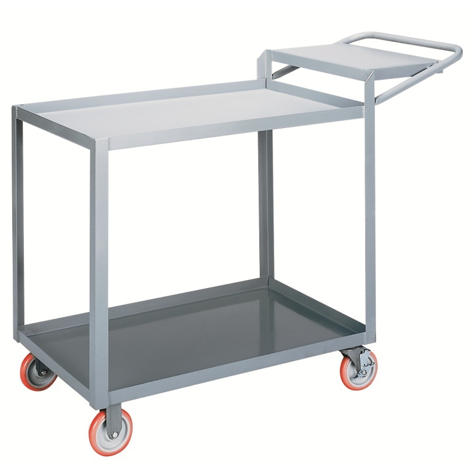 Little Giant, Order Picking Truck, 24x48, 1200 lbs, Total Capacity 1200 lb, Shelves (qty.) 2, Material Carbon Steel, Model LGL-2448-WSBRK