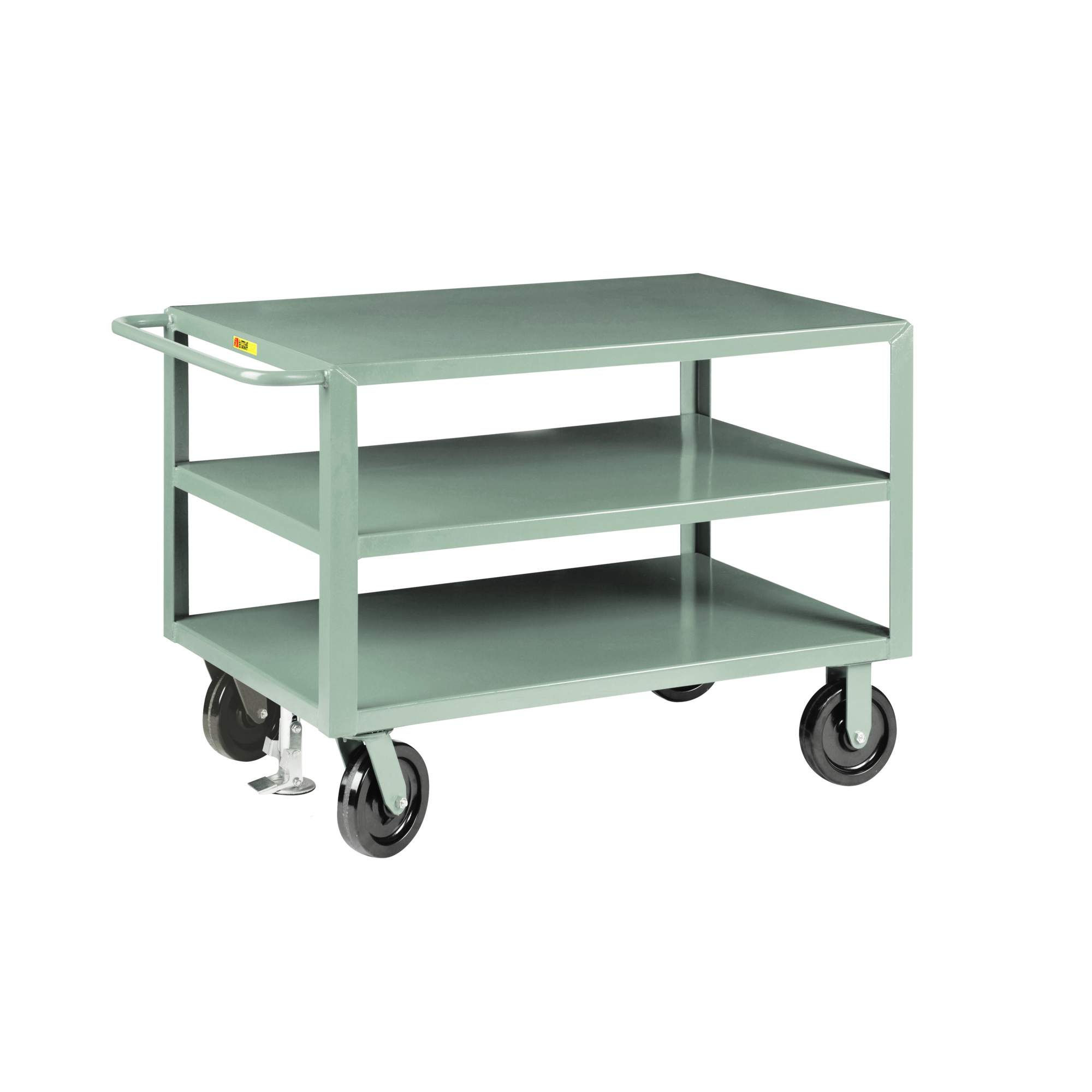 Little Giant, Extra-Heavy Duty Shelf Truck, 24x48, 5000 lbs, Total Capacity 5000 lb, Shelves (qty.) 3, Material Carbon Steel, Model 3GH2448-8PHK-FL