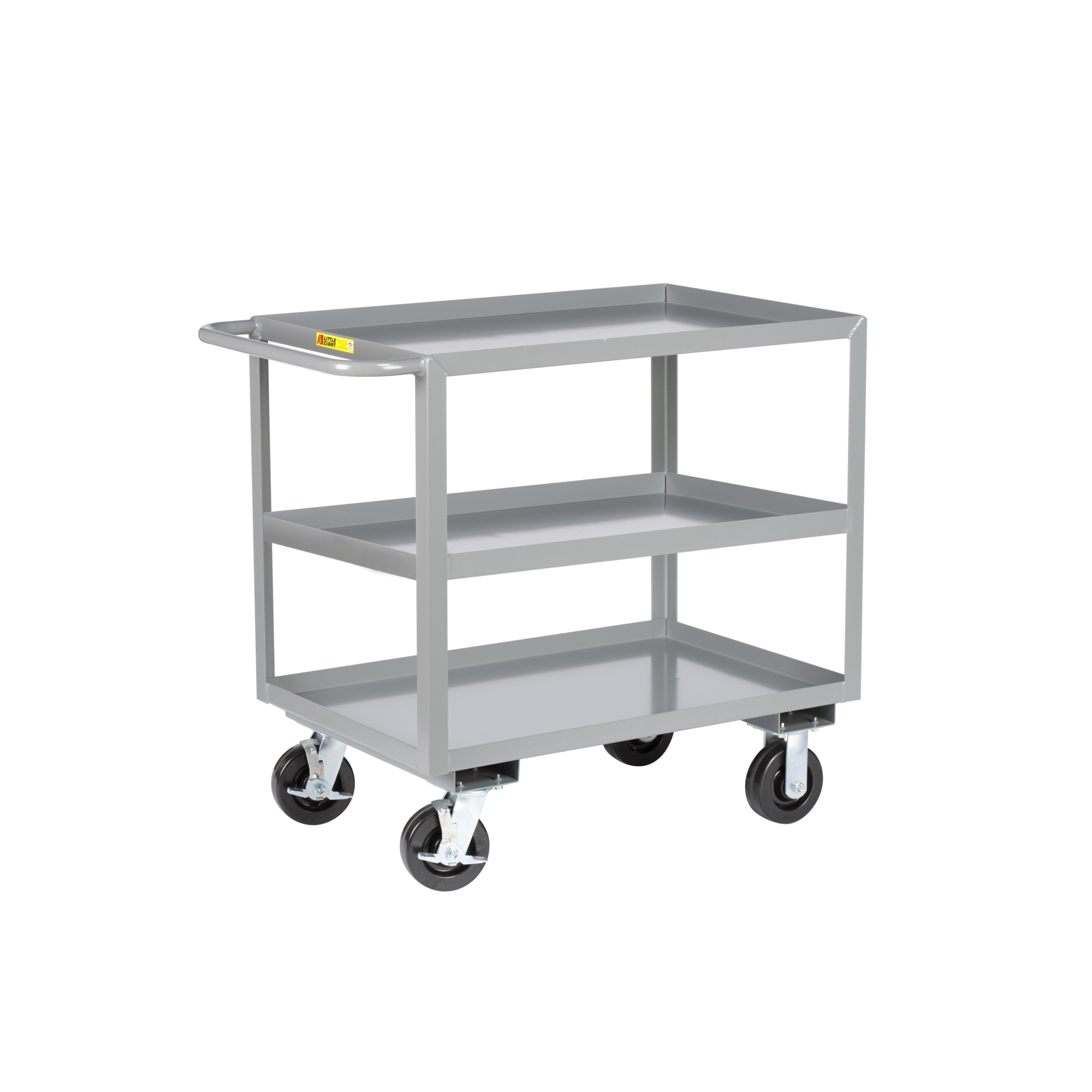 Little Giant, Heavy-Duty Shelf Truck, 30x48, 3600 lbs, Total Capacity 3600 lb, Shelves (qty.) 3, Material Carbon Steel, Model 3GL-3048-6PHBK