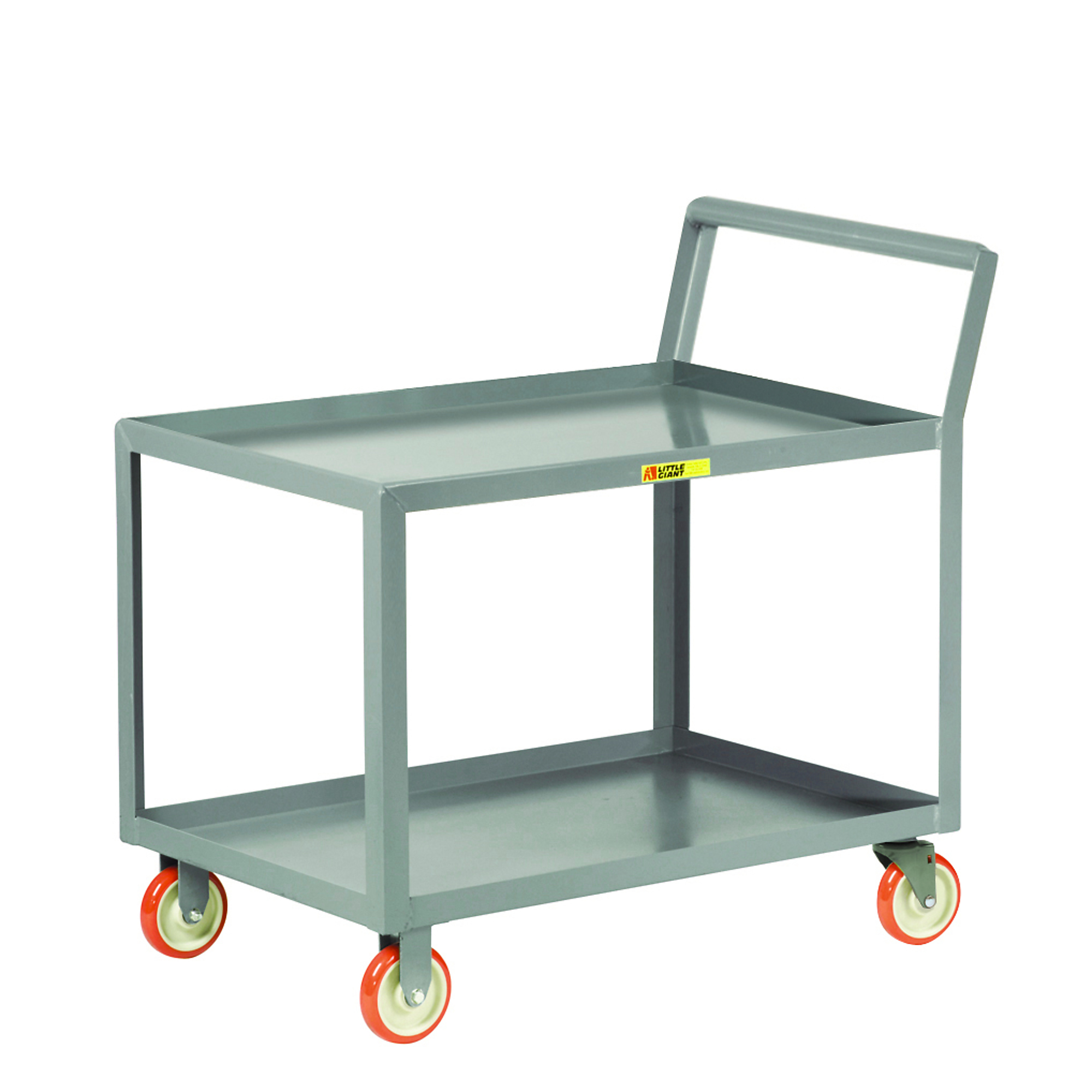 Little Giant, Service Cart with Sloped Handle, 24x36, 1200 lbs, Total Capacity 1200 lb, Shelves (qty.) 2, Material Carbon Steel, Model LGLK-2436-5PY