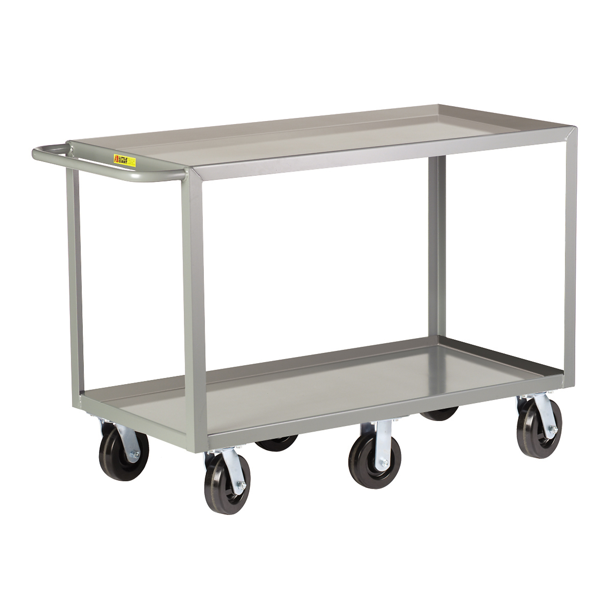 Little Giant, Heavy-Duty Shelf Truck, 24x48, 3600 lbs, Total Capacity 3600 lb, Shelves (qty.) 2, Material Carbon Steel, Model 2GL-2448-6PHBK