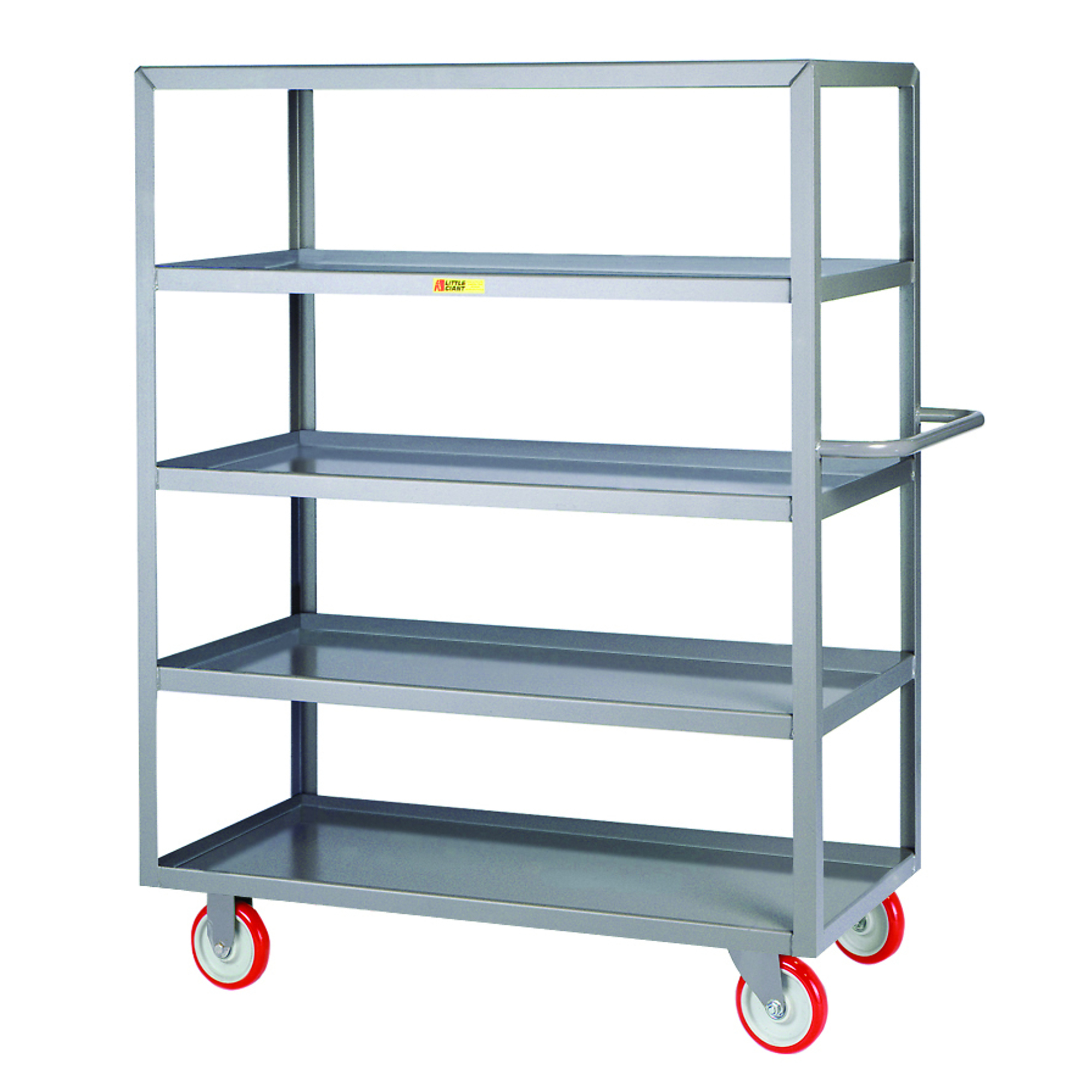 Little Giant, Welded 5-Shelf Service Cart, 18x32, 1200 lbs, Total Capacity 1200 lb, Shelves (qty.) 5, Material Carbon Steel, Model 5ML-1832-5PY