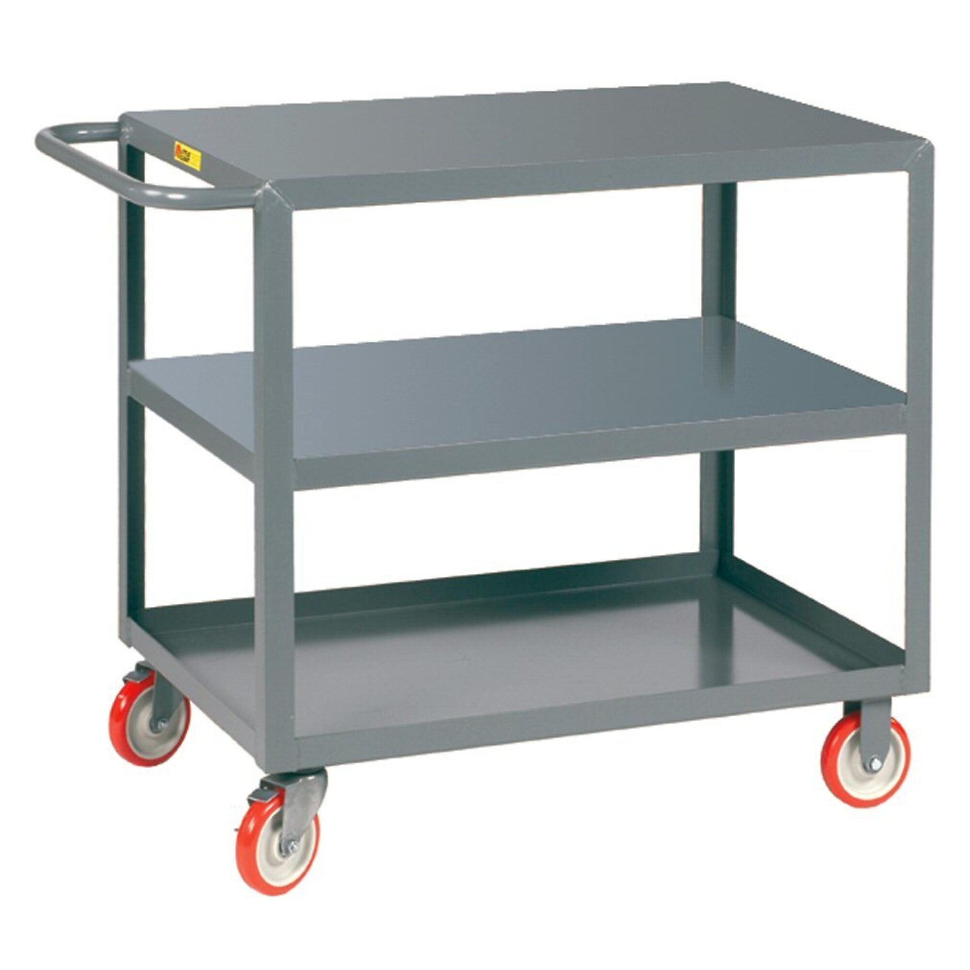 Little Giant, Welded Service Cart, 18x32, 1200 lbs, Total Capacity 1200 lb, Shelves (qty.) 3, Material Carbon Steel, Model 3LG-1832-BRK