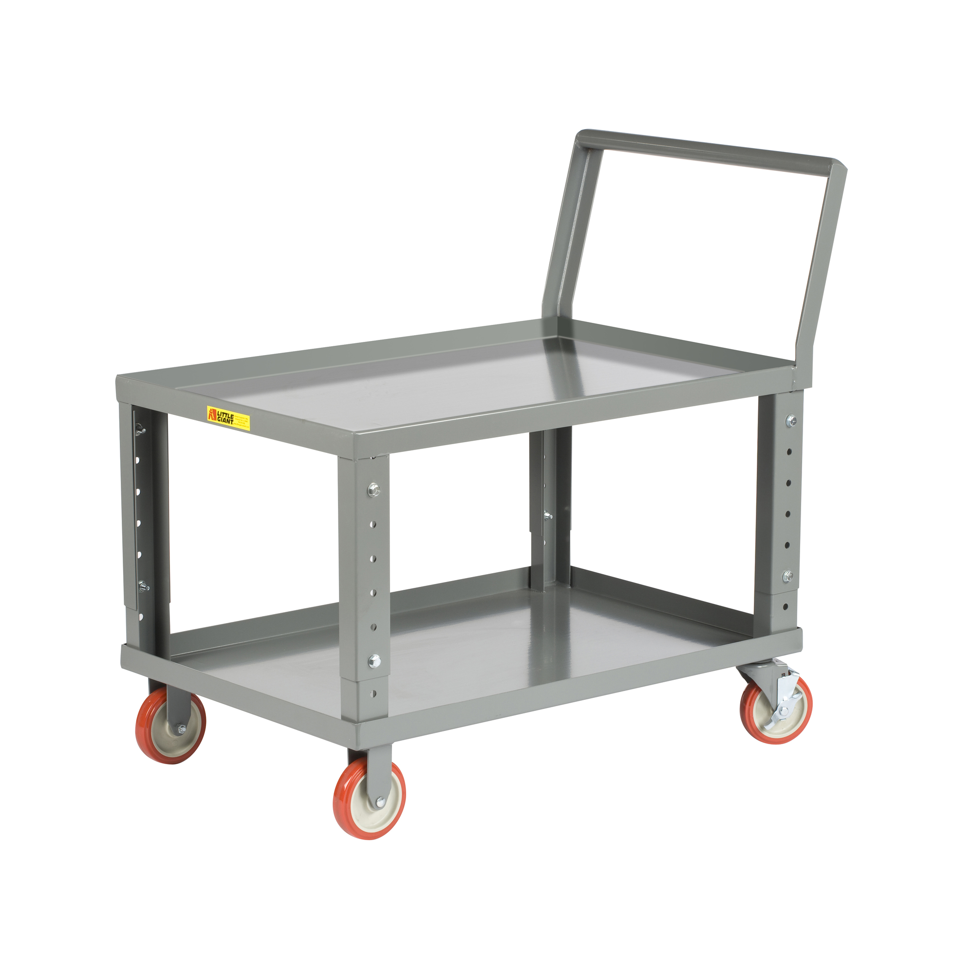 Little Giant, Low Deck Truck, 30x48, 1200 lbs, Adj Height, Total Capacity 1200 lb, Shelves (qty.) 2, Material Carbon Steel, Model LKL3048-5PYBKAH