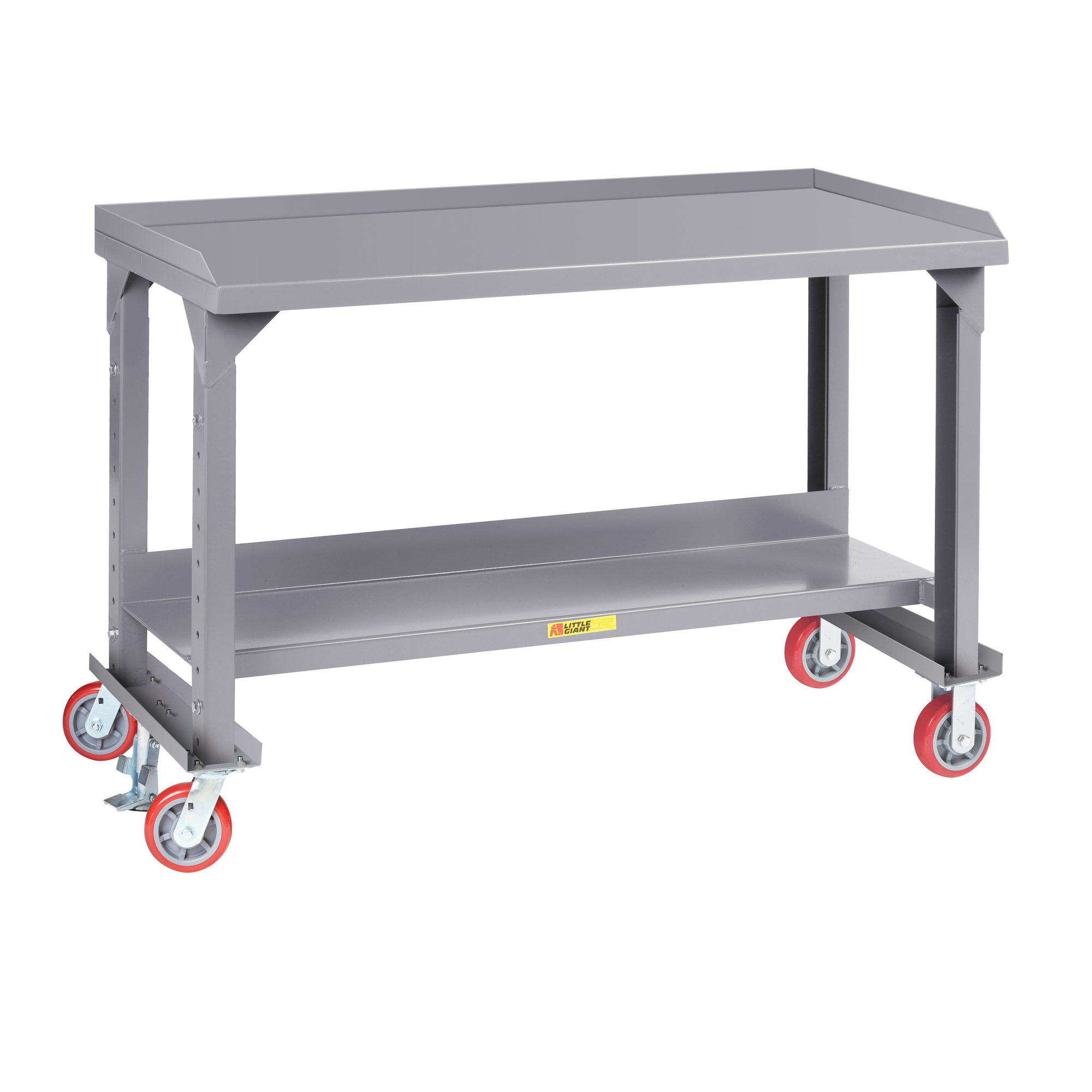 Little Giant, Mobile Workbench, 3600lb, 36x60, retaining lips, Width 60 in, Depth 36 in, Height 28.5 in, Model WSL236606PYFLAH