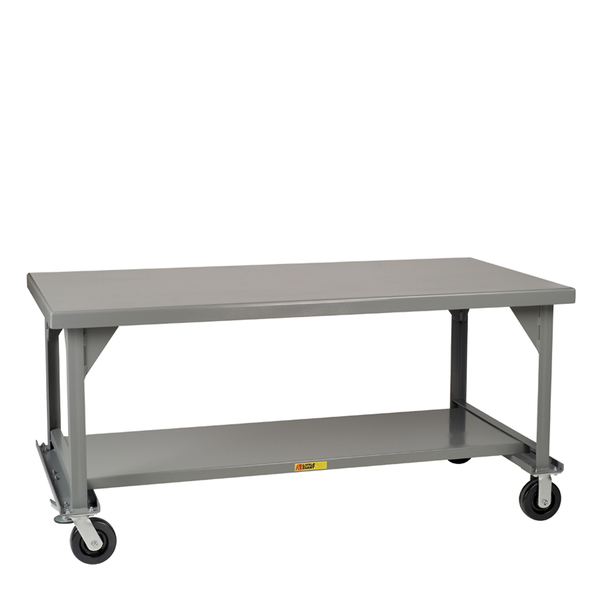 Little Giant, Mobile Heavy-Duty Welded Workbench, 30x72, 3600 lb, Width 72 in, Depth 30 in, Height 34 in, Model WW3072-6PHFL