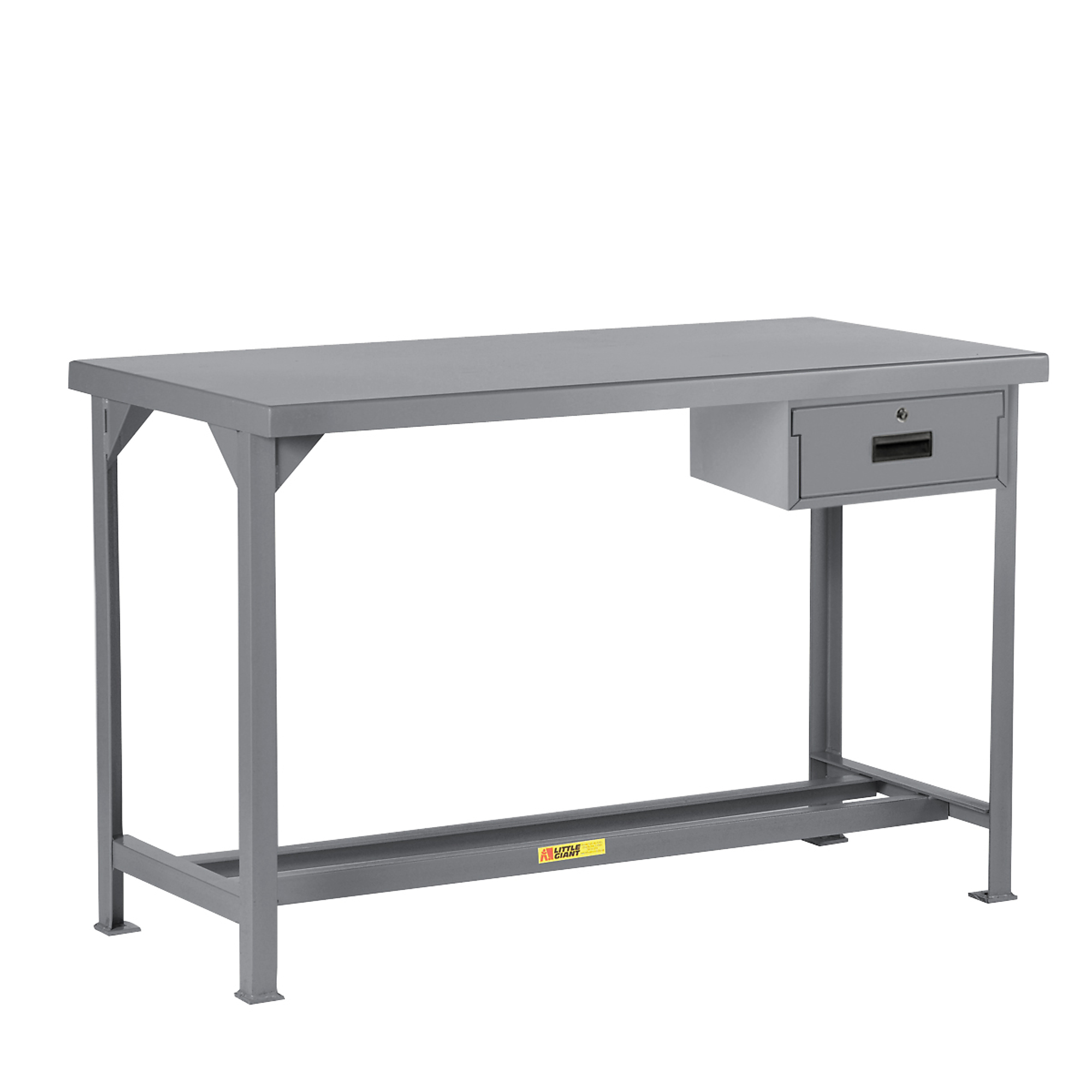 Little Giant, Welded Steel Workbenches, 4000 lb, Drawer, Width 72 in, Depth 30 in, Height 36 in, Model WST1-3072-36-DR