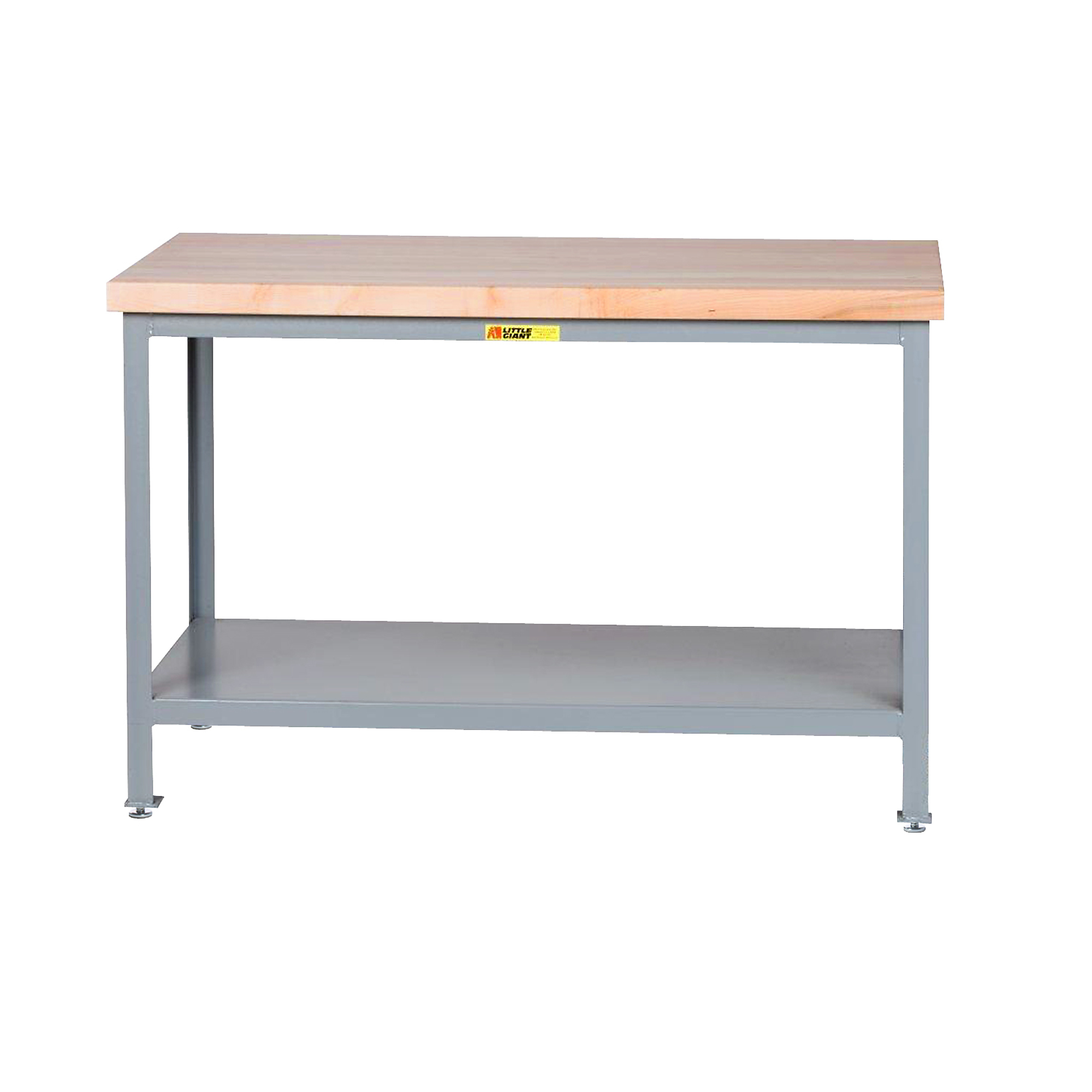 Little Giant, Butcher Block Top Table, 24x24, 2000 lbs, Levelers, Width 24 in, Depth 24 in, Height 32 in, Model WTS-2424-LL