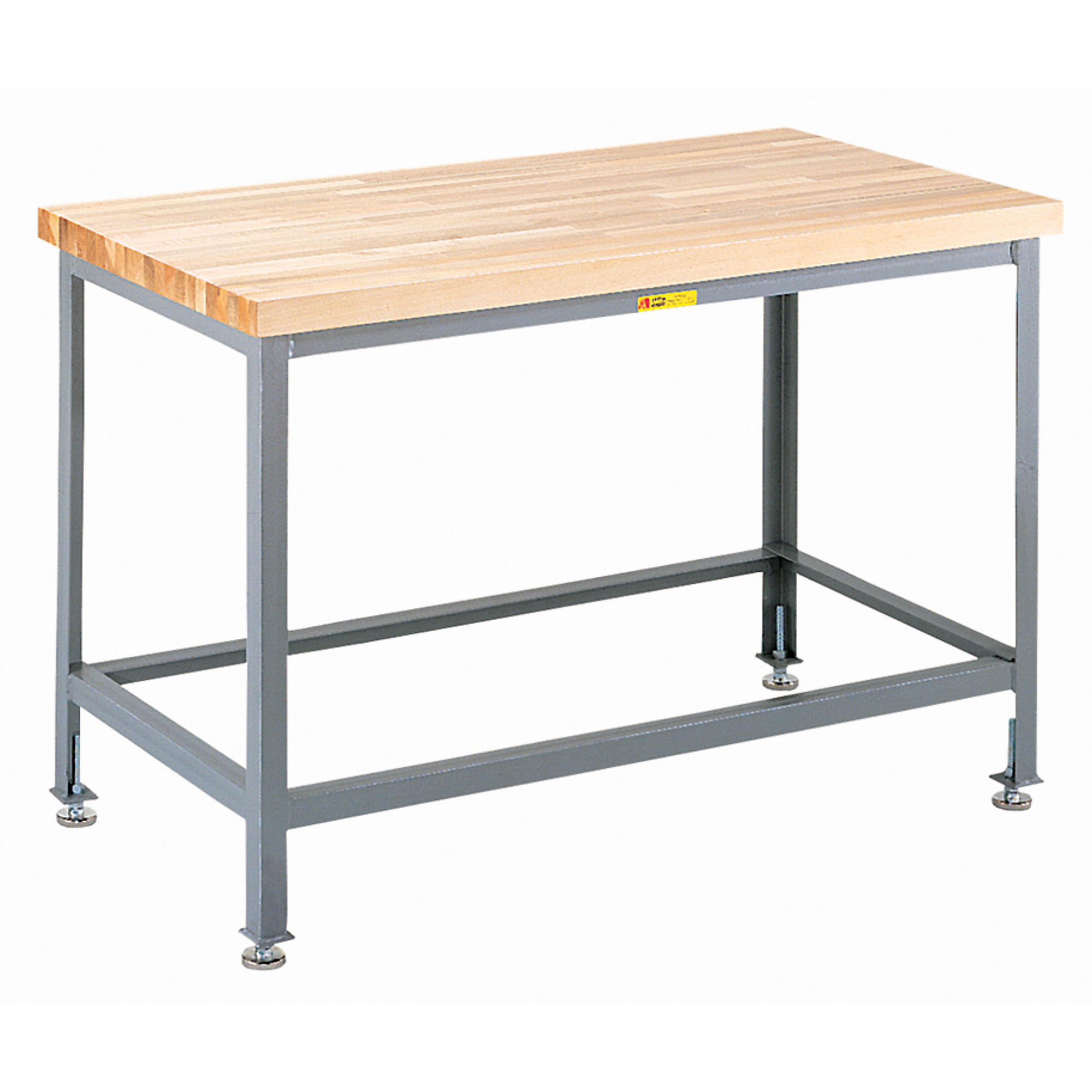 Little Giant, Butcher Block Top Table, 24x36, 2000 lbs, Leg Lvlr, Width 36 in, Depth 24 in, Height 32 in, Model WT-2436-LL