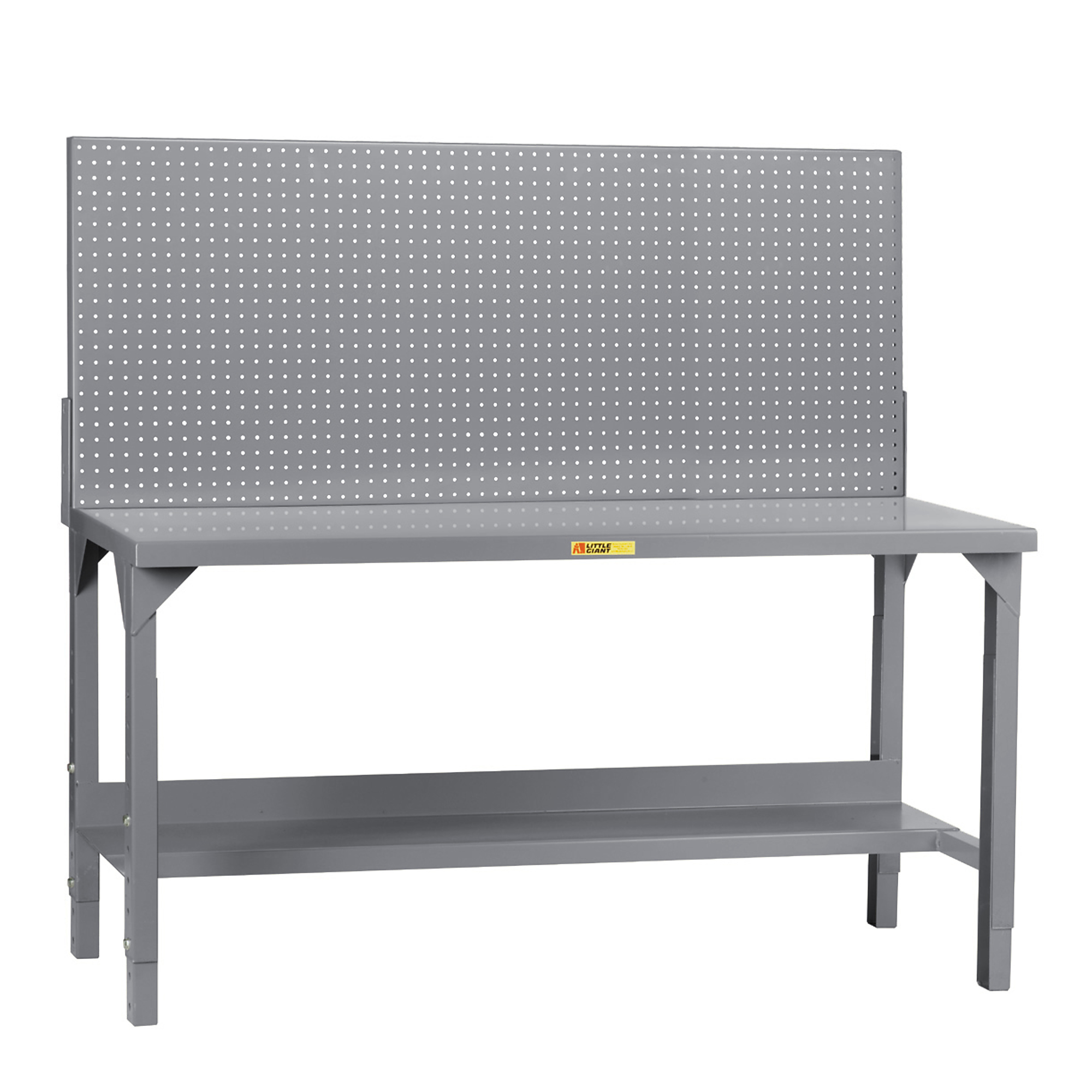 Little Giant, Welded Workbench, 4500 lb, 24x60, Pegboard, Adj Ht, Width 60 in, Depth 24 in, Height 51 in, Model WST2-2460-AH-PB