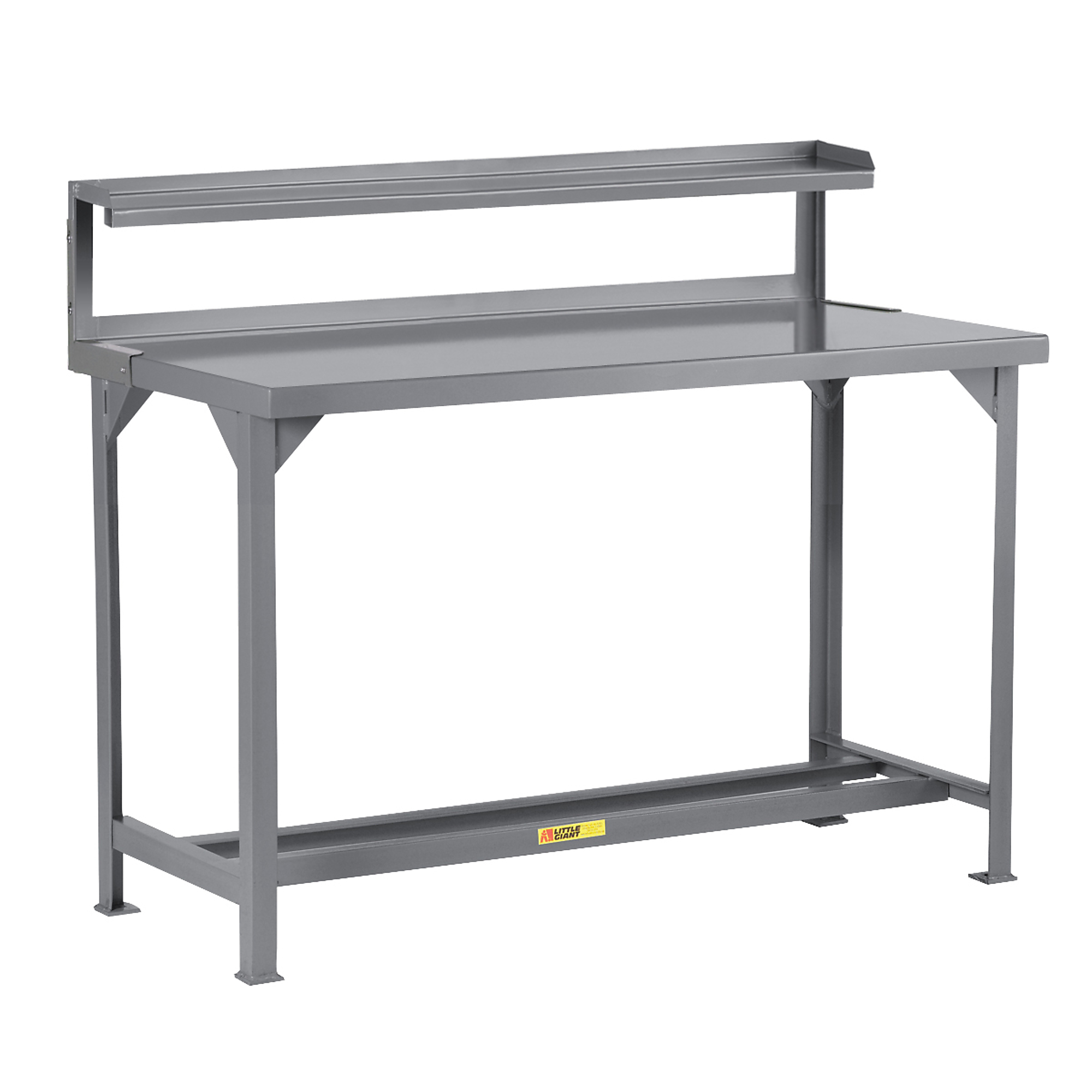 Little Giant, Welded Workbench, 5000 lb, 24Inchx48Inch, Riser Shelf, Width 48 in, Depth 24 in, Height 49 in, Model WST1-2448-36-RS