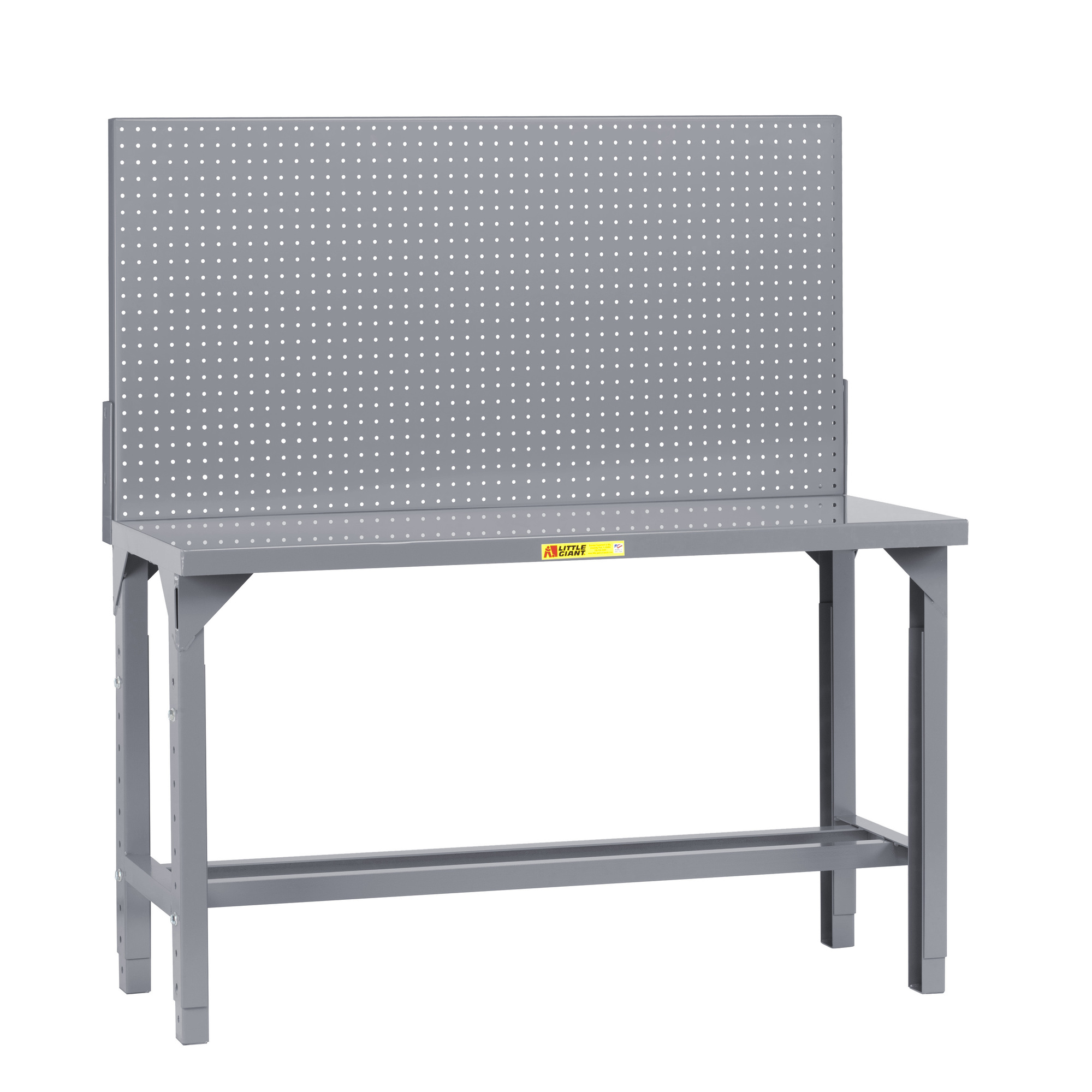 Little Giant, Welded Workbench, 5000 lb, 24x48, Pegboard, Adj Ht, Width 48 in, Depth 24 in, Height 51 in, Model WST1-2448-AH-PB