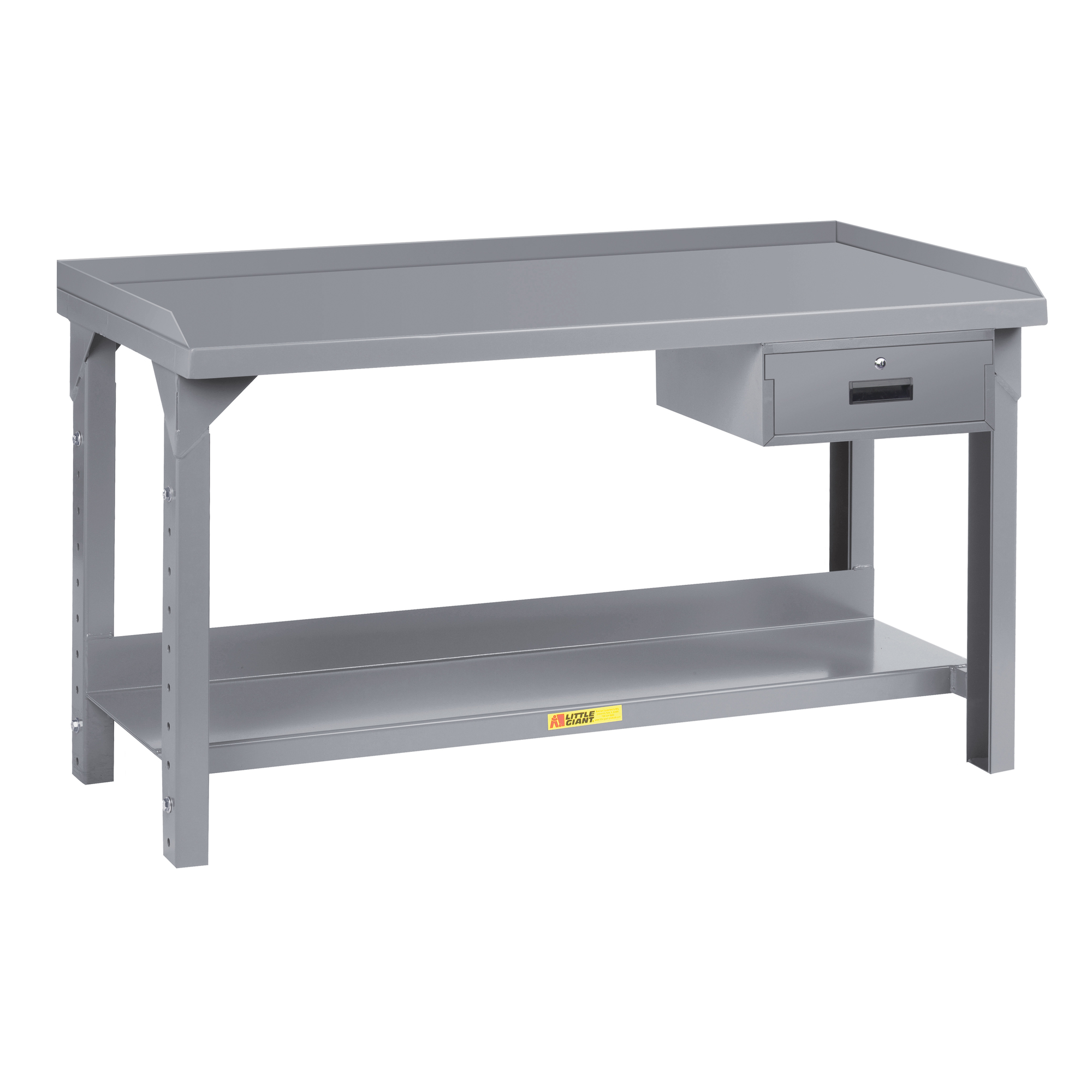 Little Giant, Workbench, 4500lb, 30x60, retaining lips, Adj Ht, Width 60 in, Depth 30 in, Height 27 in, Model WSL2-3060-AH-DR