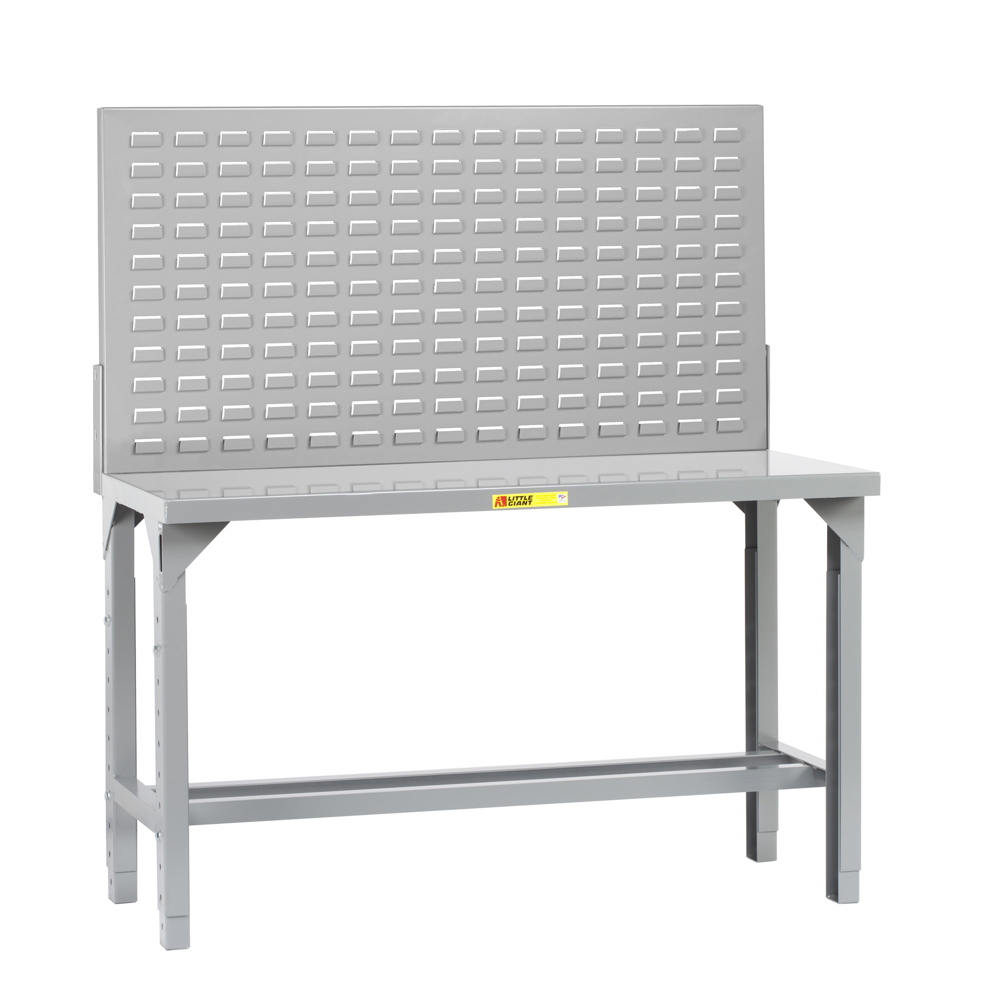 Little Giant, Welded Workbench, 5000 lb, 24x48, Louvered, Adj Ht, Width 48 in, Depth 24 in, Height 51 in, Model WST1-2448-AH-LP