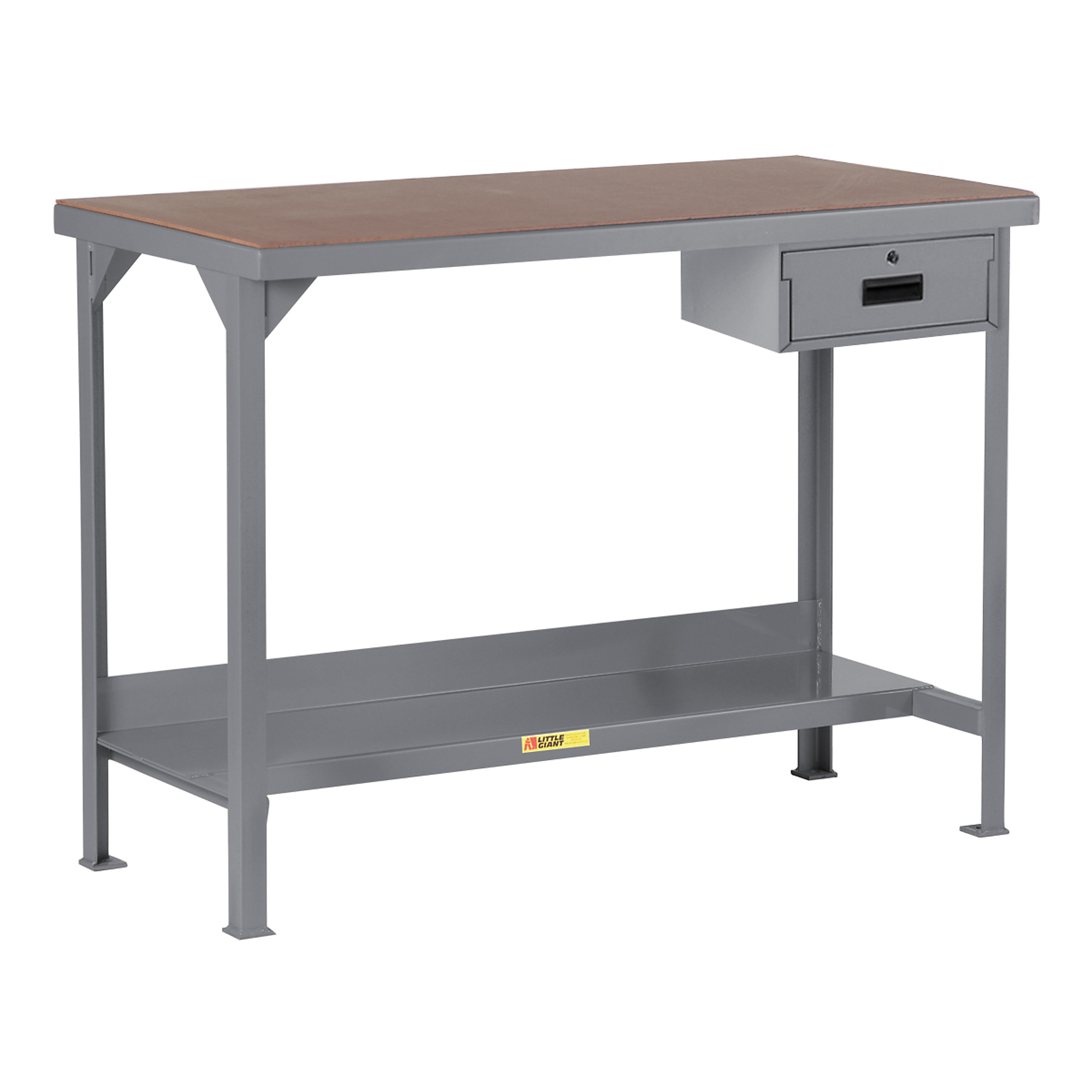 Little Giant, Welded Workbenches, 24Inchx48Inch, Hardboard, 5000 lb, Width 48 in, Depth 24 in, Height 36 in, Model WSH2-2448-36-DR