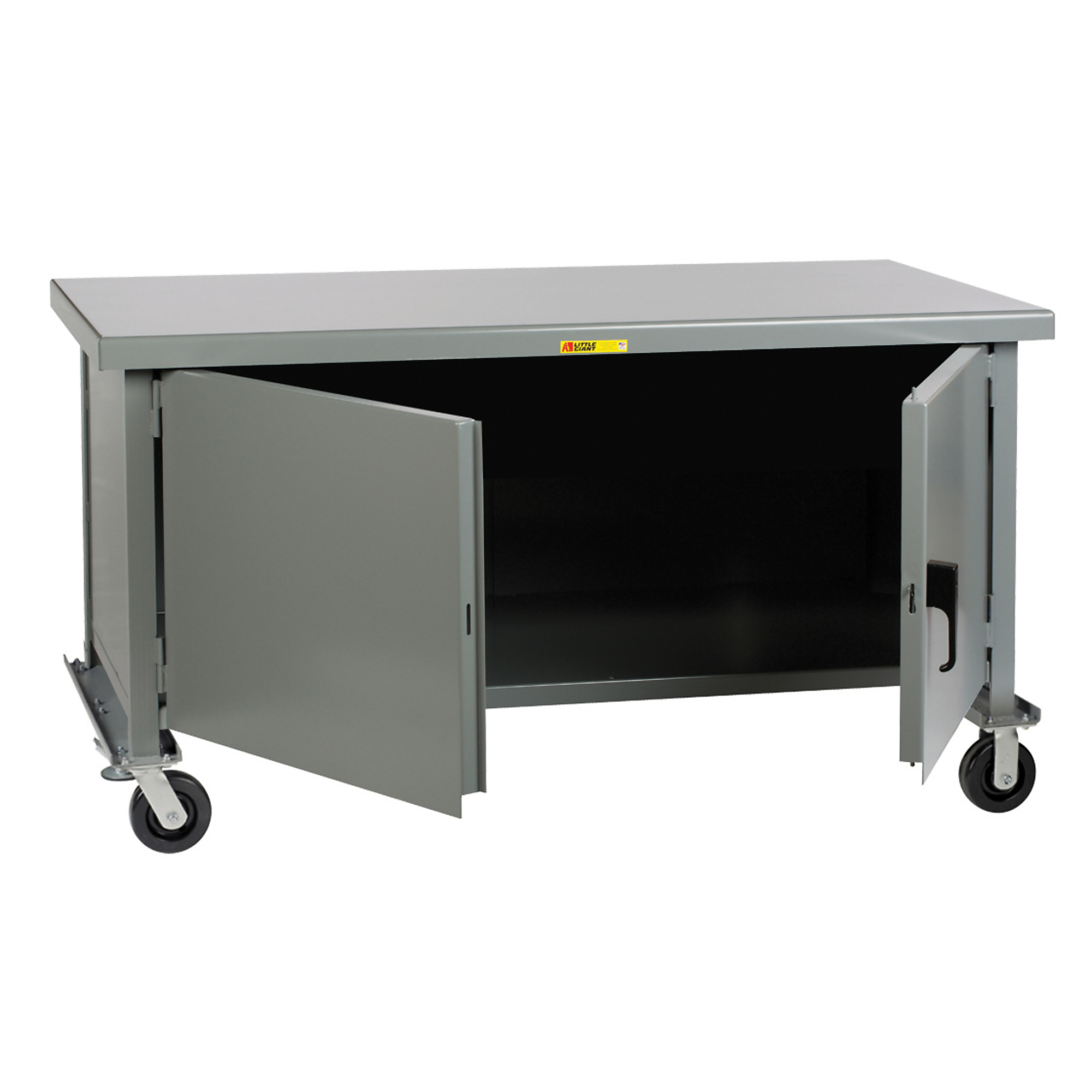 Little Giant, Mobile Heavy-Duty Cabinet Workbench, 30x72, 3600lb, Width 72 in, Depth 30 in, Height 37.5 in, Model WWC-3072-6PHFL