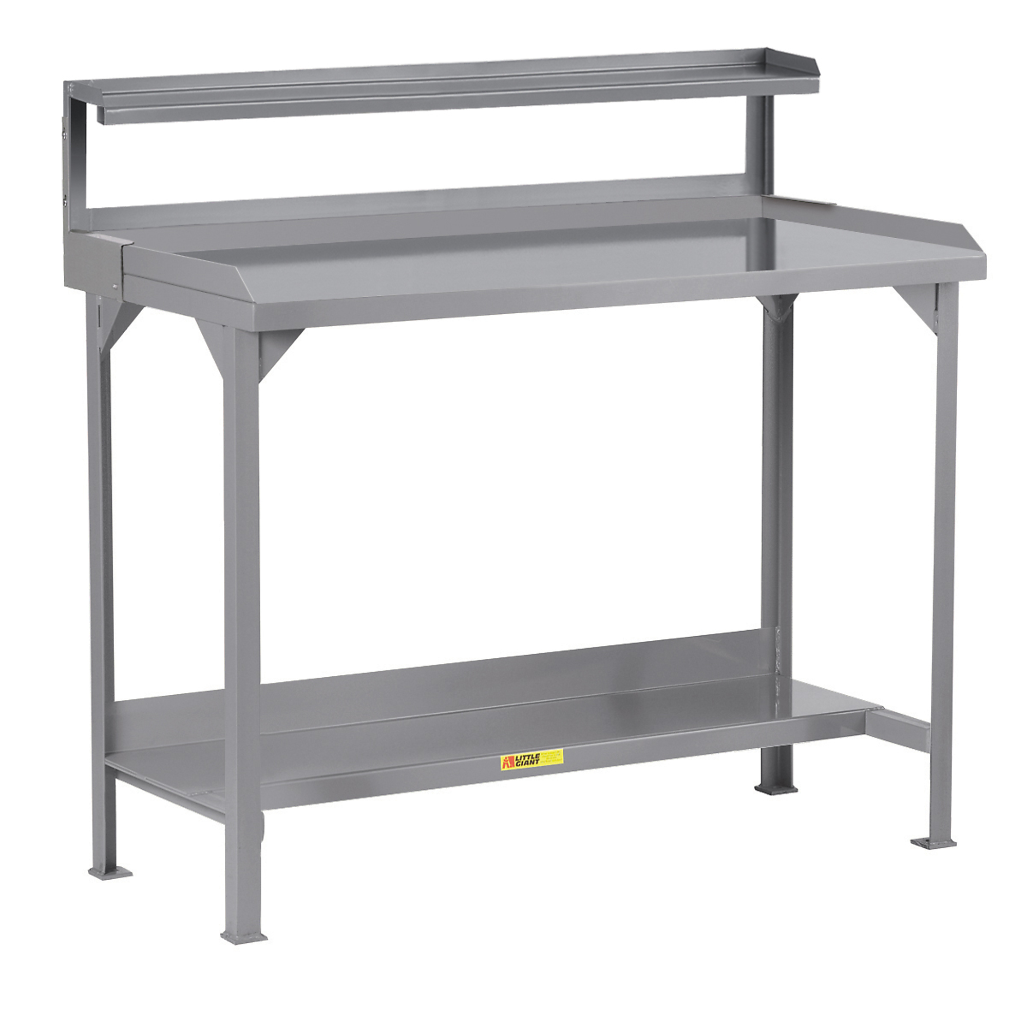 Little Giant, Welded Workbench, 36x60, 4500lb, Riser Shelf, Width 60 in, Depth 36 in, Height 49 in, Model WSL2-3660-36-RS