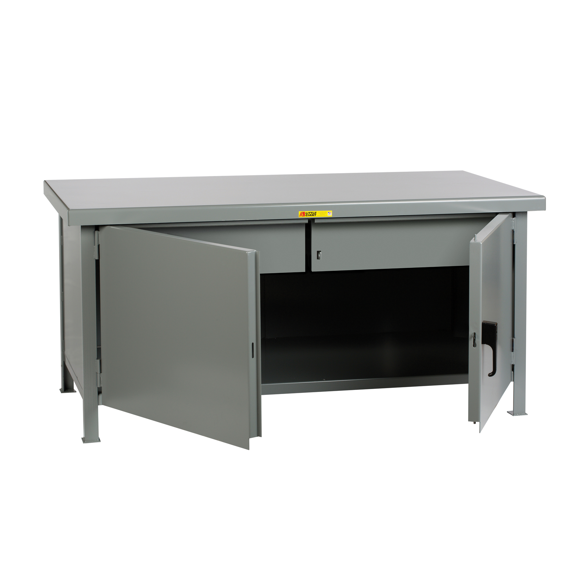 Little Giant, Heavy-Duty Cabinet Workbench, 30x72, 10,000 lbs, Width 72 in, Depth 30 in, Height 34 in, Model WWC-3072-2HD