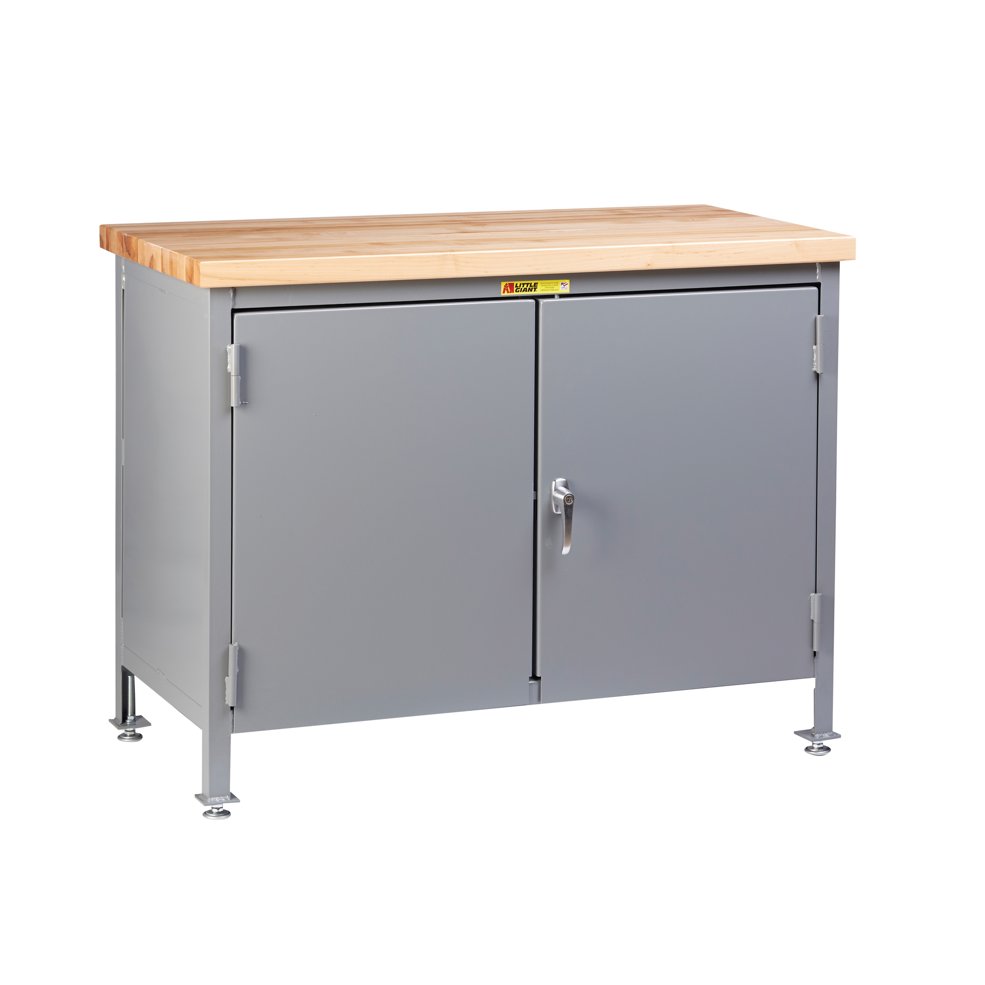 Little Giant, Work Cabinet, Butcher Block, 24x36, Width 36 in, Depth 24 in, Height 37 in, Model WTC-2D-2436-LL