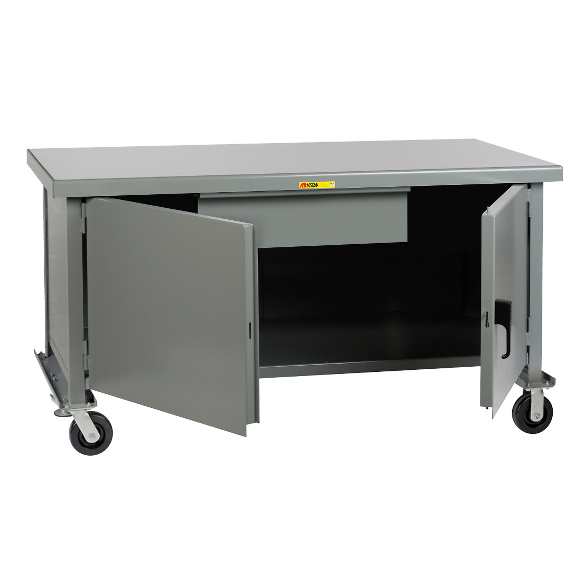 Little Giant, Mobile Heavy-Duty Cabinet Workbench, 30x60, 3600lb, Width 60 in, Depth 30 in, Height 37.5 in, Model WWC3060-HD6PHFL