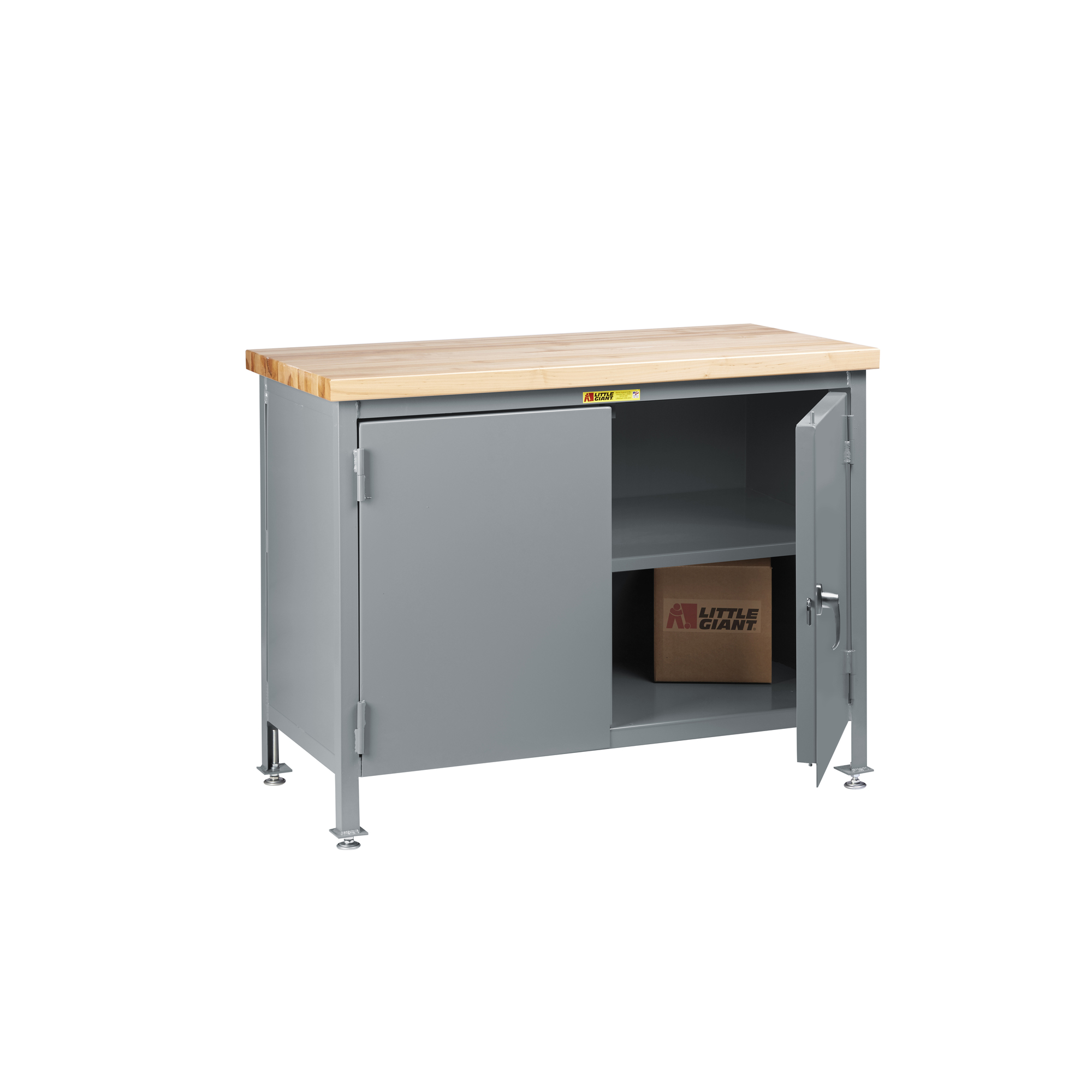 Little Giant, Work Cabinet, Butcher Block, 30x72, Width 72 in, Depth 30 in, Height 37 in, Model WTC1-2D-3072-LL