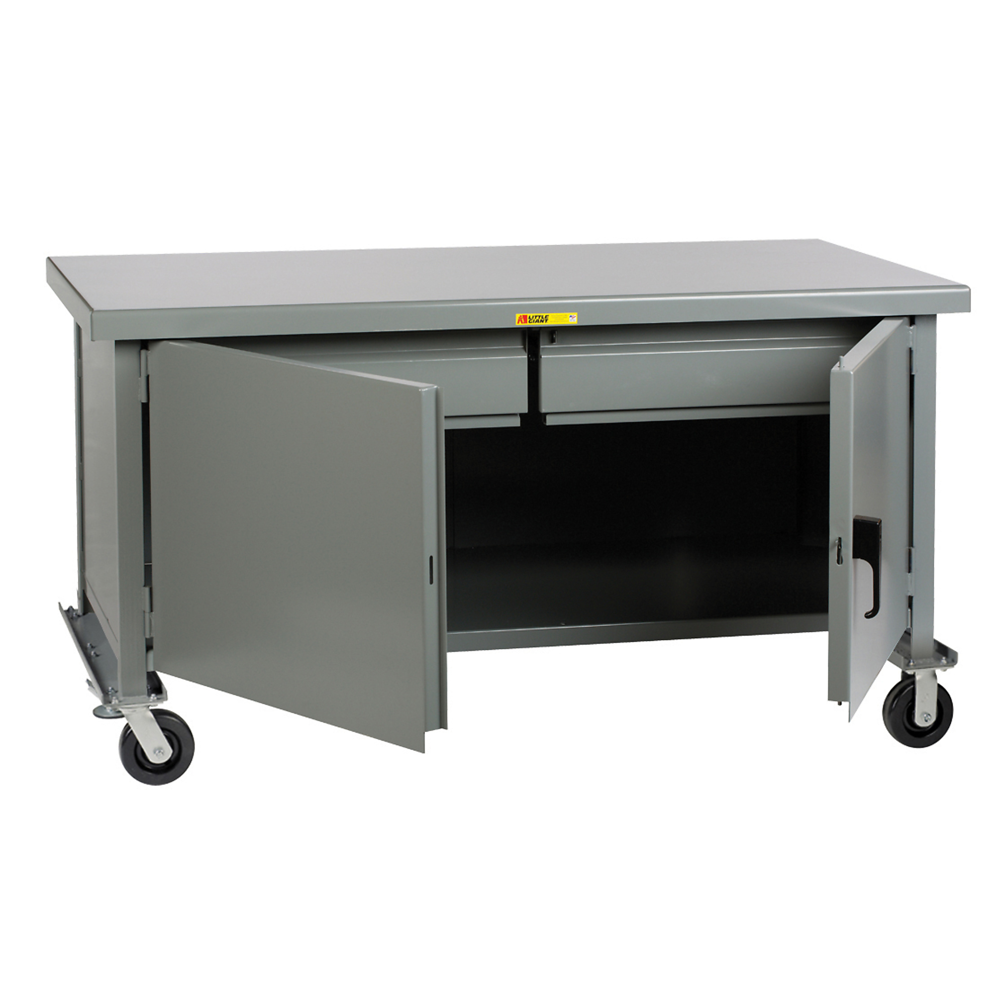 Little Giant, Mobile Heavy-Duty Cabinet Workbench, 30x72, 3600lb, Width 72 in, Depth 30 in, Height 37.5 in, Model WWC30722HD6PHFL