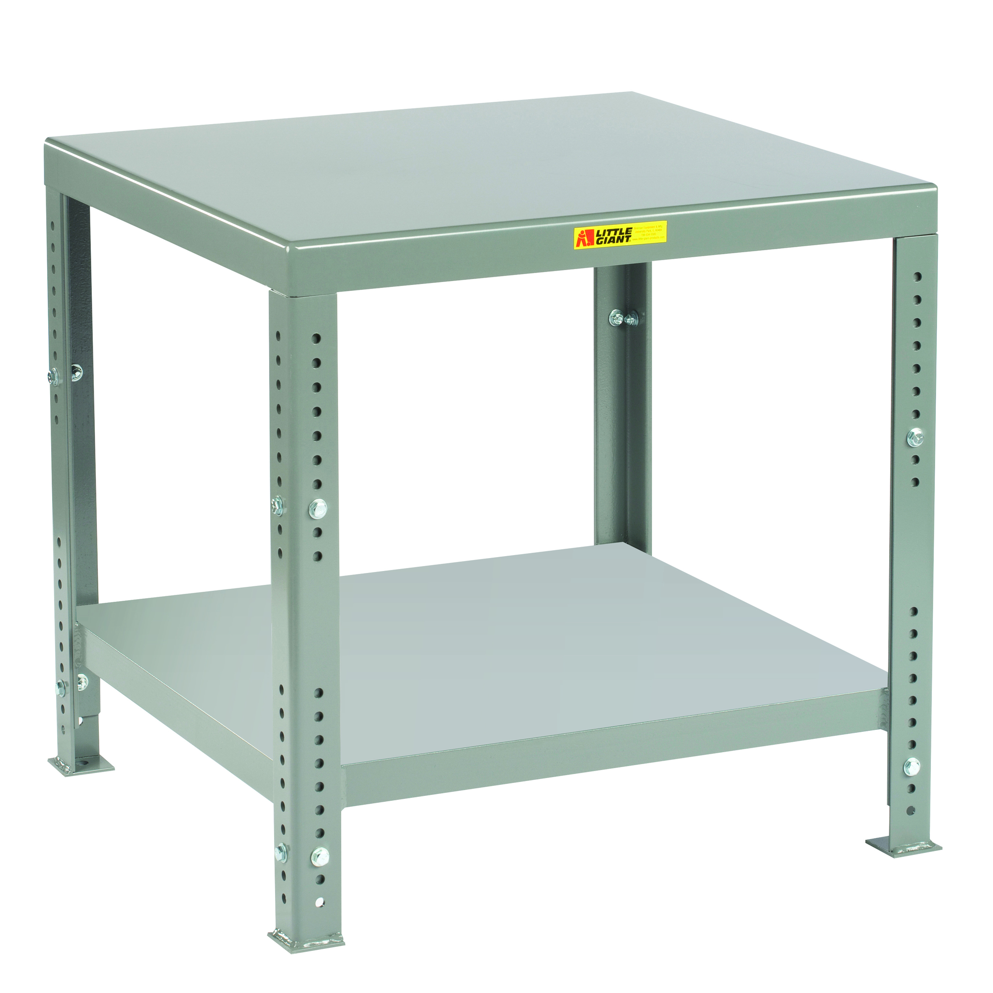 Little Giant, Adj Ht Steel Machine Table, 18Inchx24Inch, 2000 lbs, Width 24 in, Depth 18 in, Height 26 in, Model MT1824-2-AH