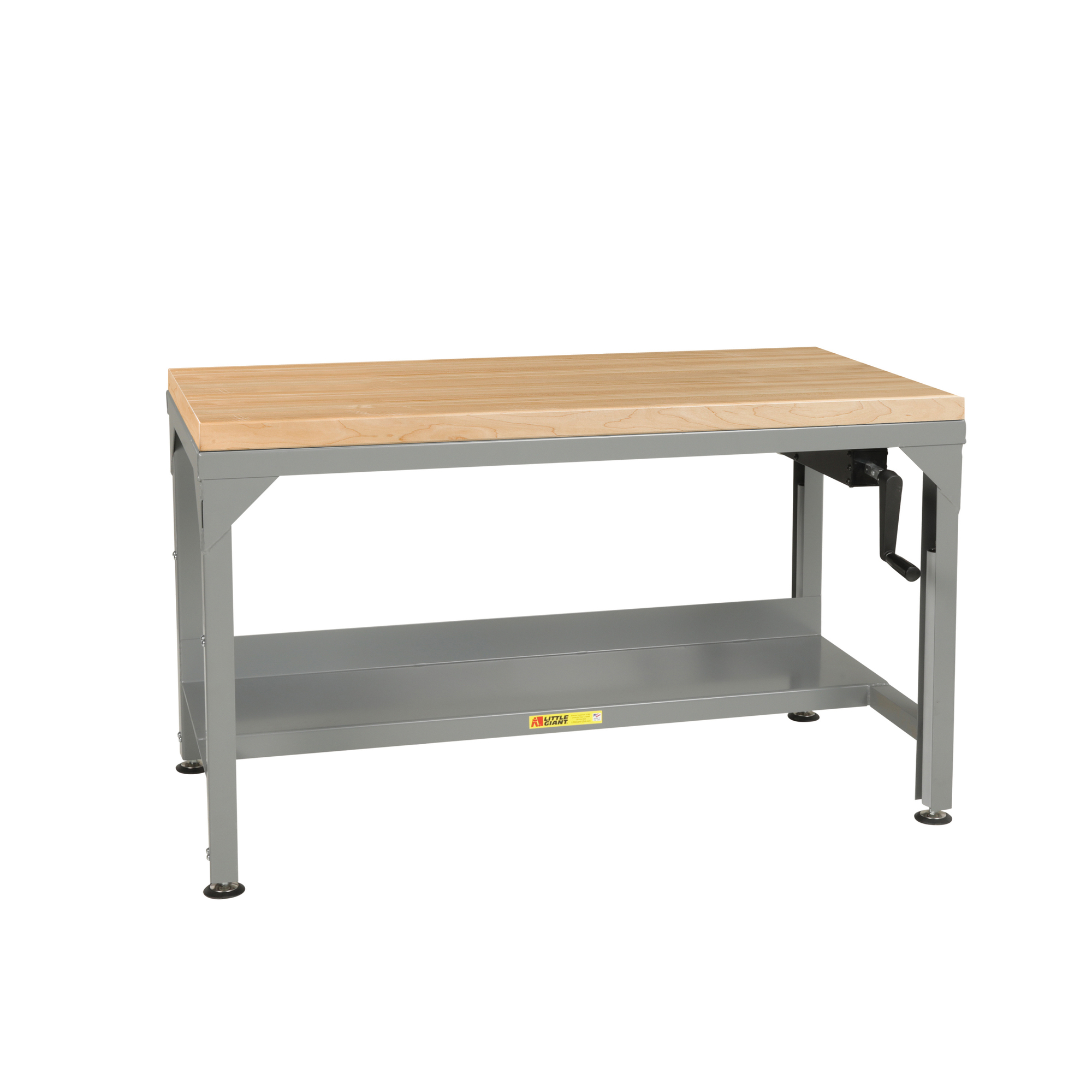 Little Giant, Easy Lift Adj Workbench, 24x48, 1000lb, Hand Crank, Width 48 in, Depth 24 in, Height 31 in, Model WZJ-2448