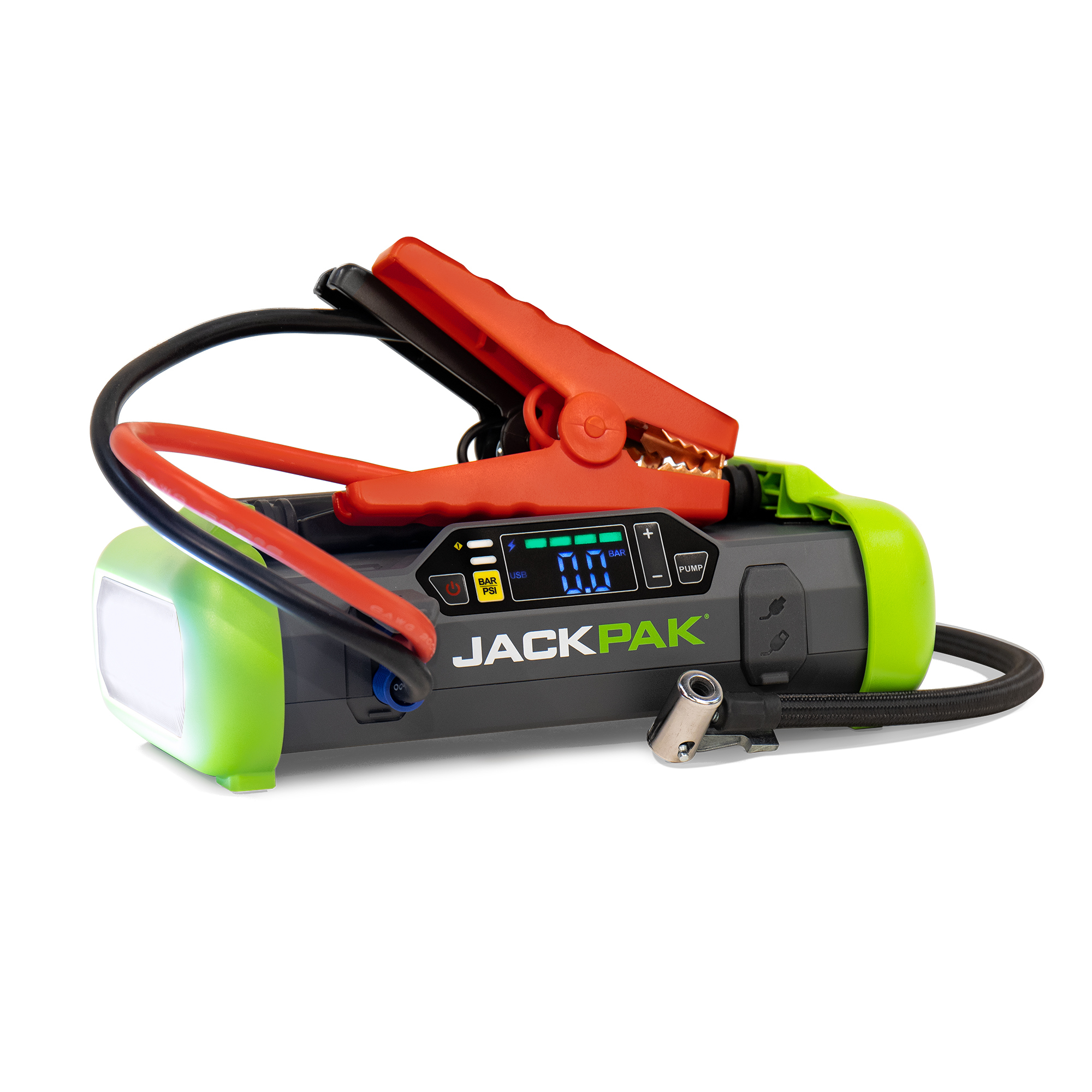 JackPak 4 in 1 Emergency Roadside Tool, 2500 Amps, 12 Volts, Model 5180050