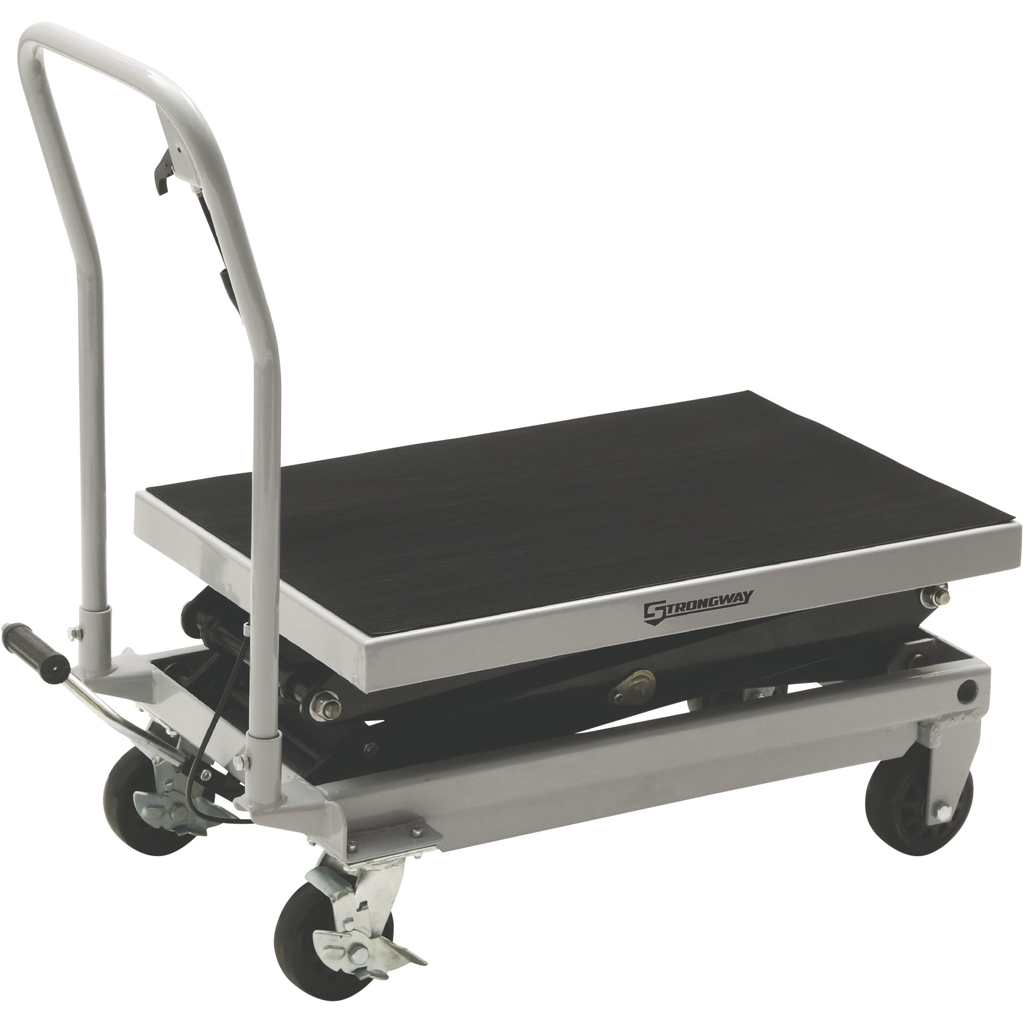 Strongway 2-Speed Hydraulic Rapid Lift XT Table Cart, 1000-Lb. Capacity, 54 1/4Inch Lift
