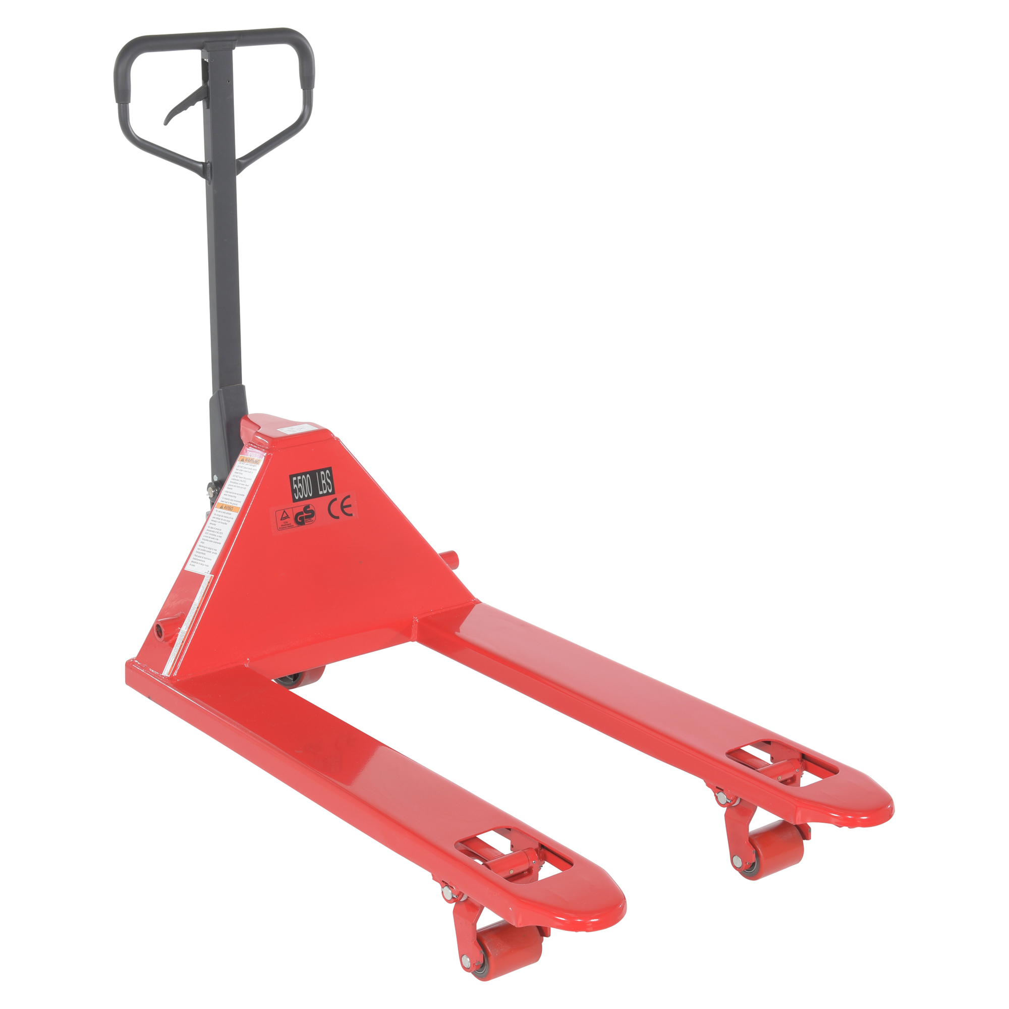 Vestil, Pallet Truck 27x42 5.5K Red, Load Capacity 5500 lb, Fork Length 42 in, Model PM5-2742