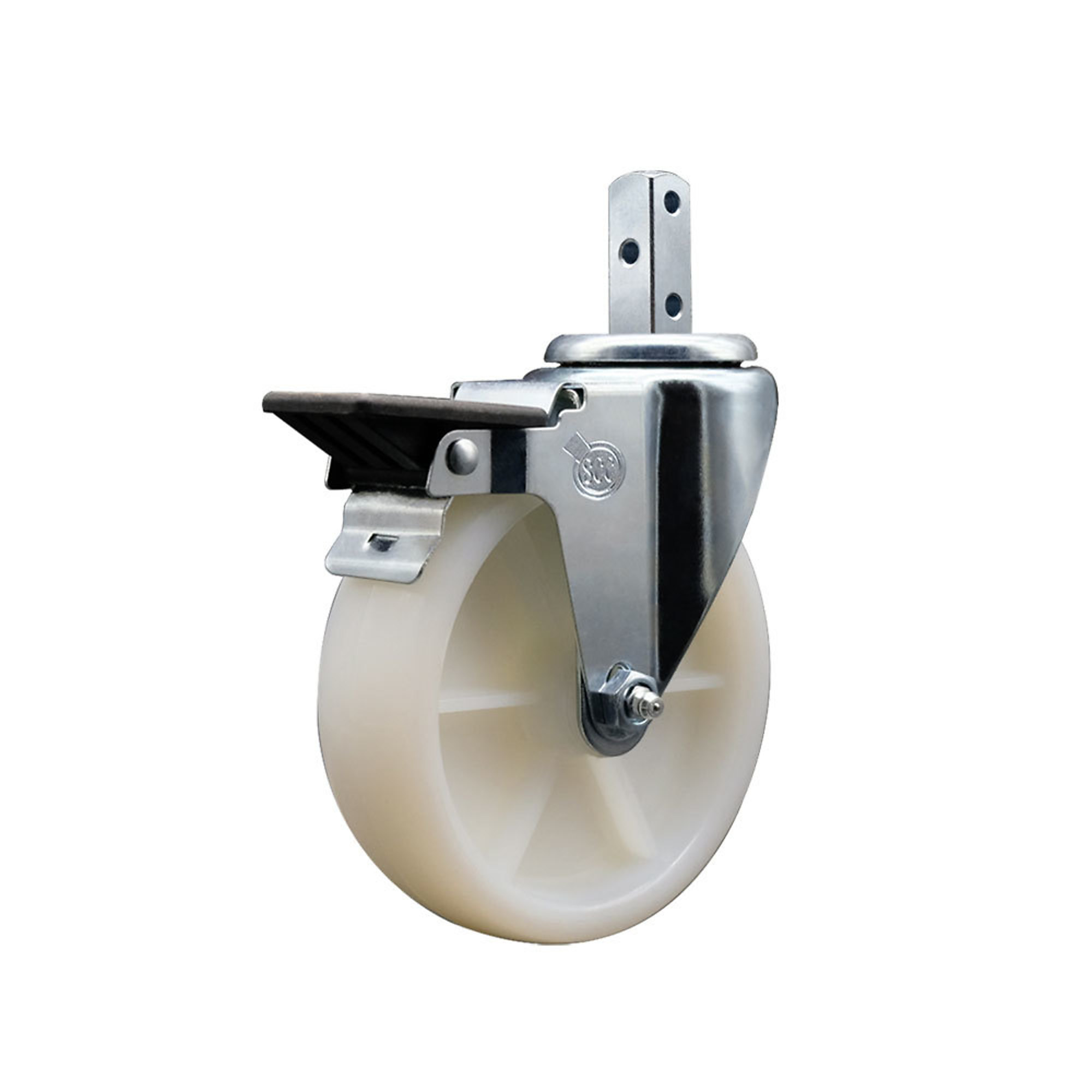 Service Caster, 5Inch x 1 1/4Inch Stem Caster, Wheel Diameter 5 in, Caster Type Swivel, Package (qty.) 1, Model SCC-SQ20S514-NYS-PLB-34