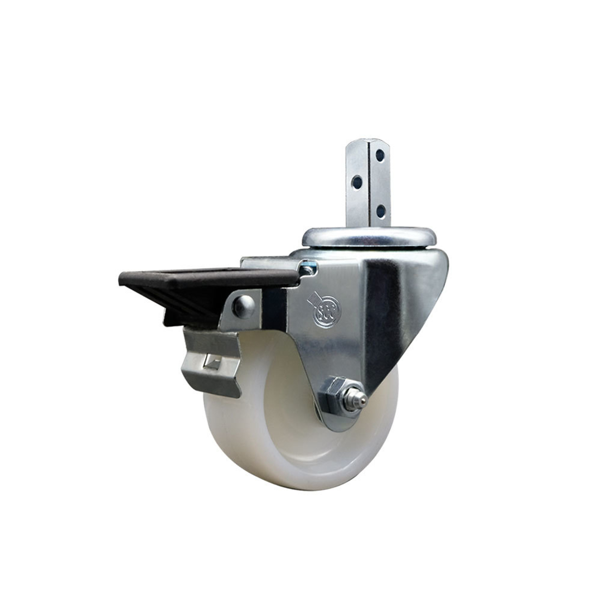 Service Caster, 3Inch x 1 1/4Inch Stem Caster, Wheel Diameter 3 in, Caster Type Swivel, Package (qty.) 1, Model SCC-SQ20S314-NYS-PLB-78