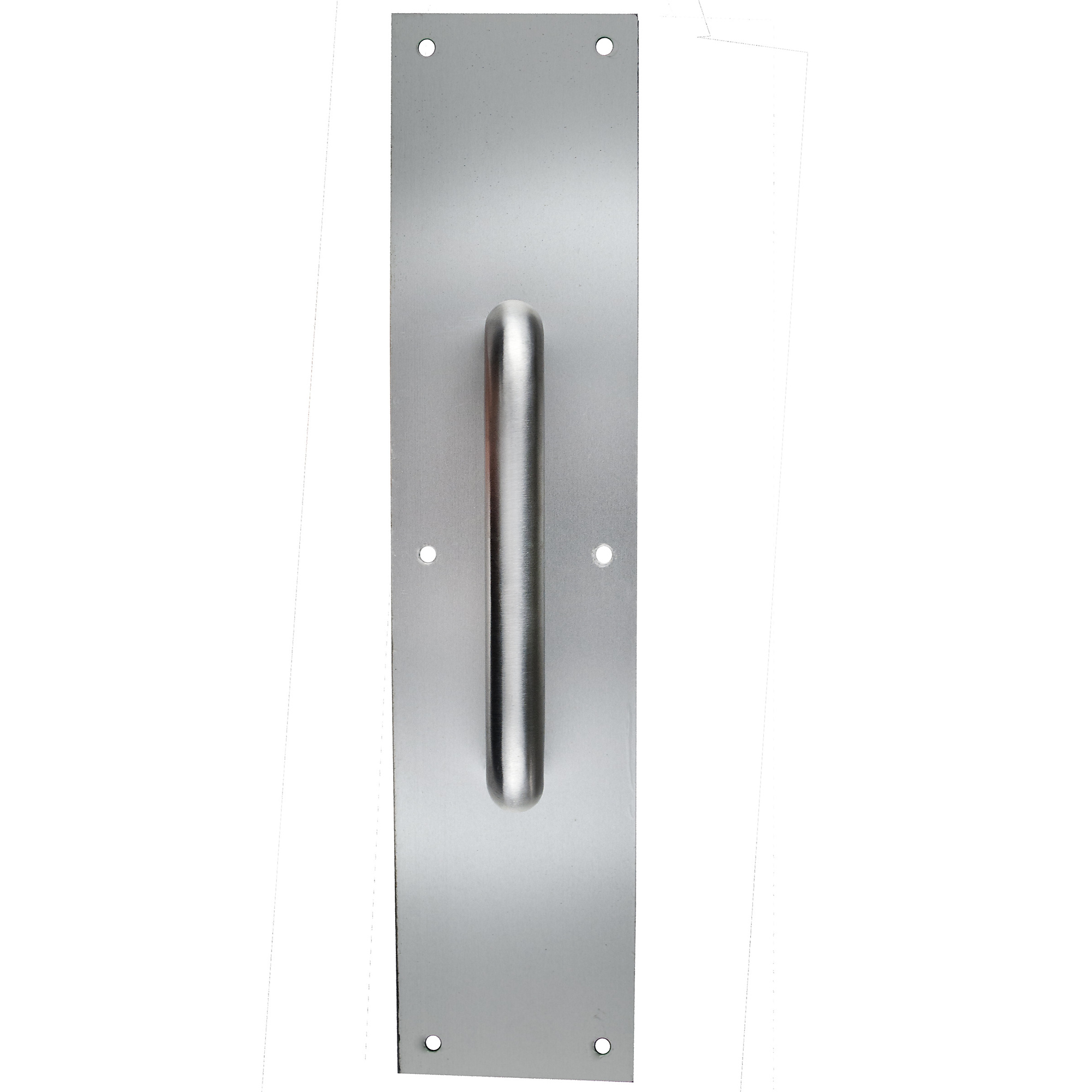 Trans Atlantic, 3-1/2Inch x 15Inch Stainless Steel Pull Plate with Round Pull, Model GH-PP5325-US32D