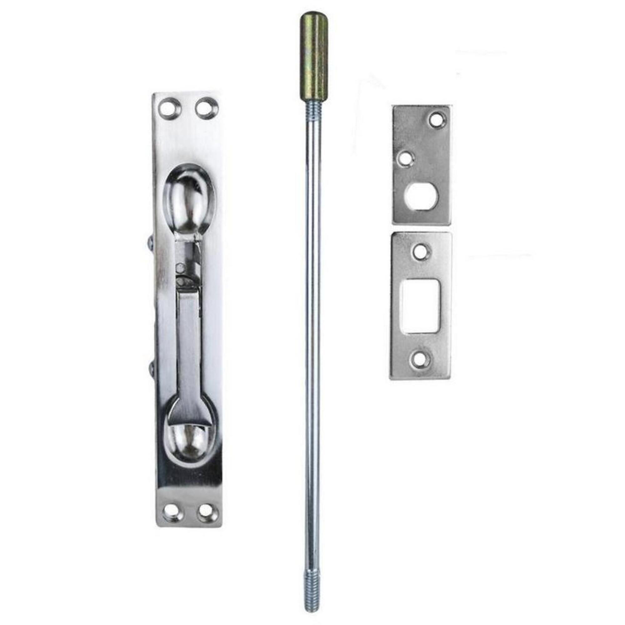 Trans Atlantic, 1/2Inch Heavy Duty Polished Chrome Security Surface Flush Bolt, Model GH-ULSB197-US26