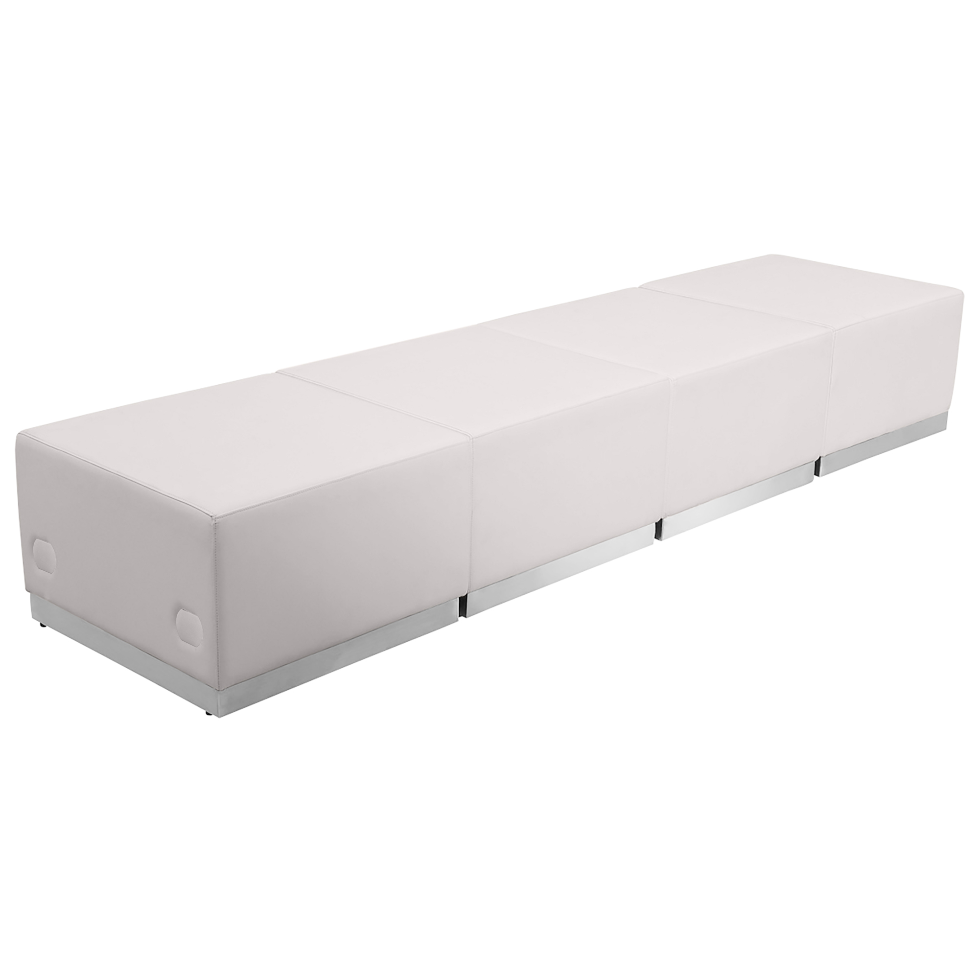 Flash Furniture, 4 PC White LeatherSoft Reception Configuration, Primary Color White, Included (qty.) 4, Model ZB803540SWH