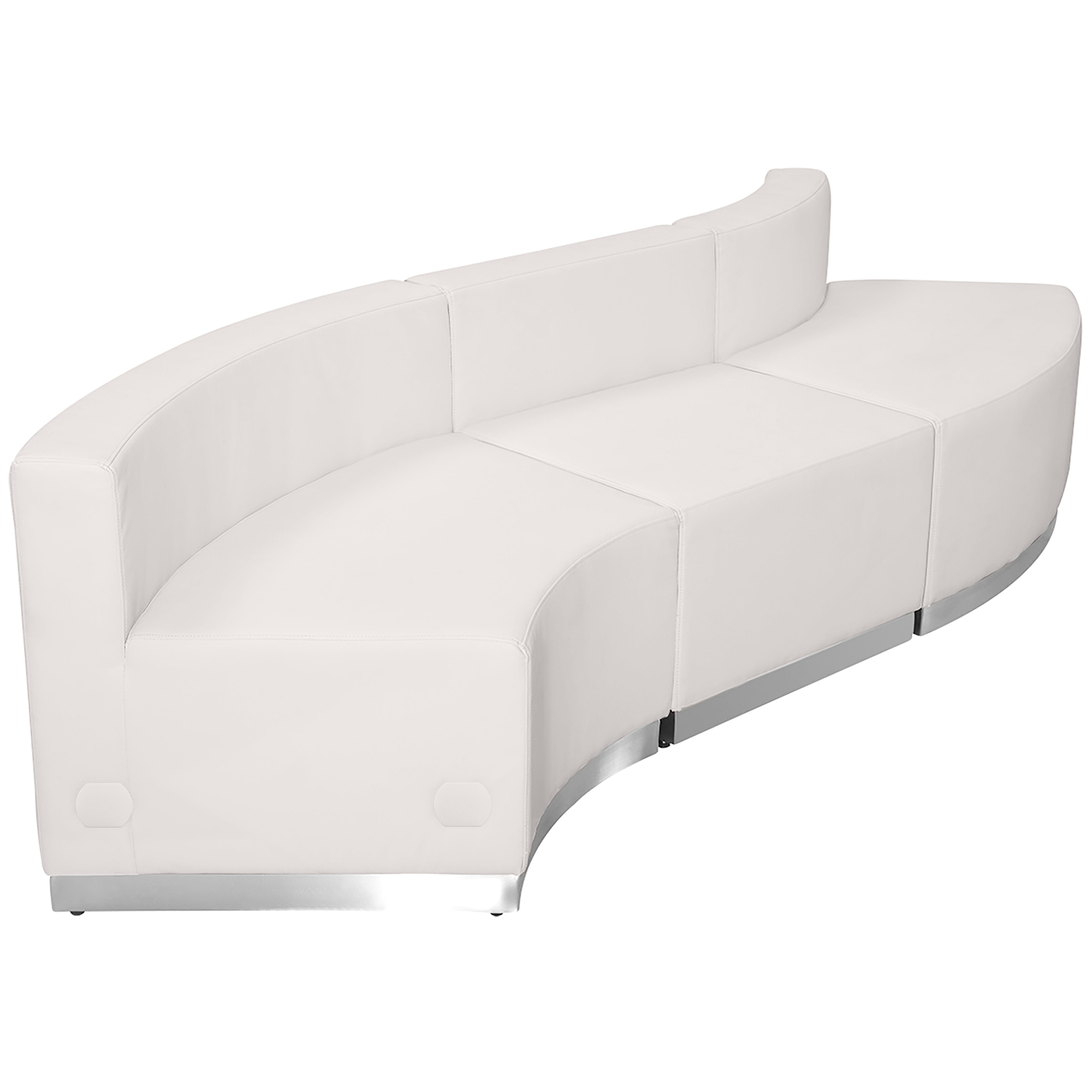Flash Furniture, 3 PC White LeatherSoft Reception Configuration, Primary Color White, Included (qty.) 3, Model ZB803830SWH
