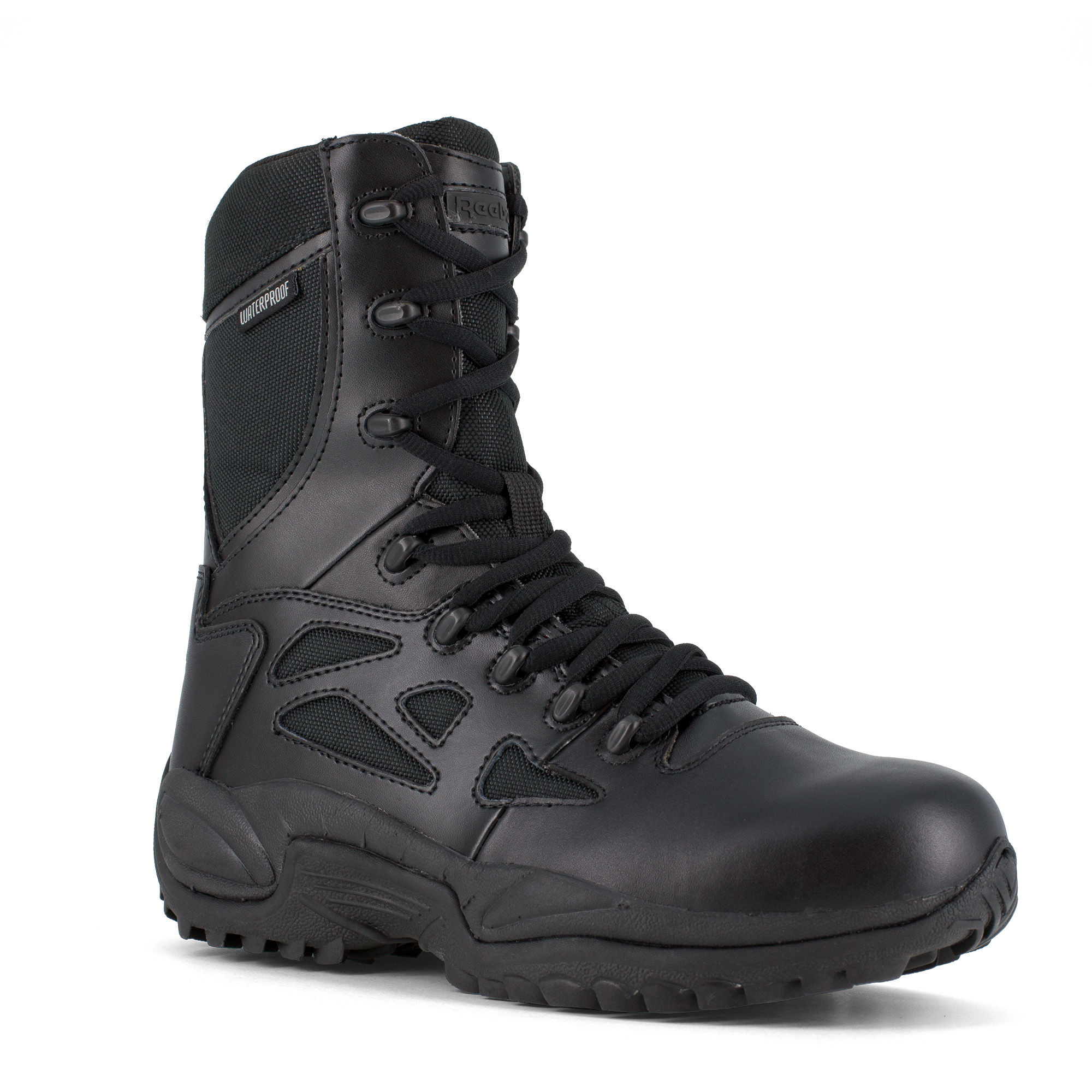 Reebok, 8Inch Stealth Waterproof Boot, Size 10 1/2, Width Medium, Color Black, Model RB877