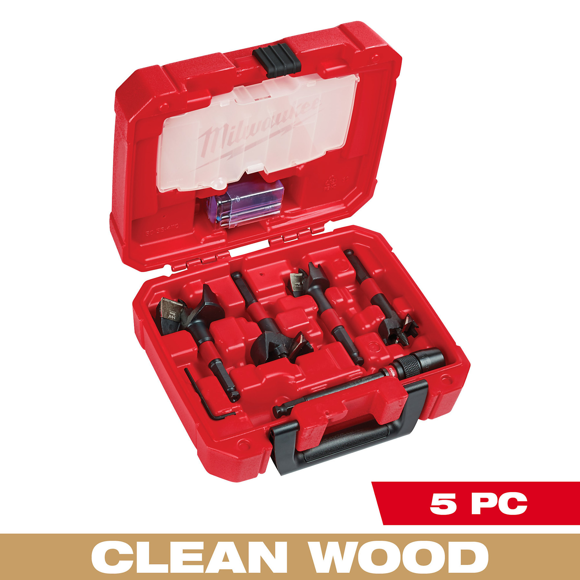 Milwaukee SwitchBlade , 5PC SwitchBlade Selfeed Bit Plumber's Kit, Included (qty.) 5 Model 49-22-5100