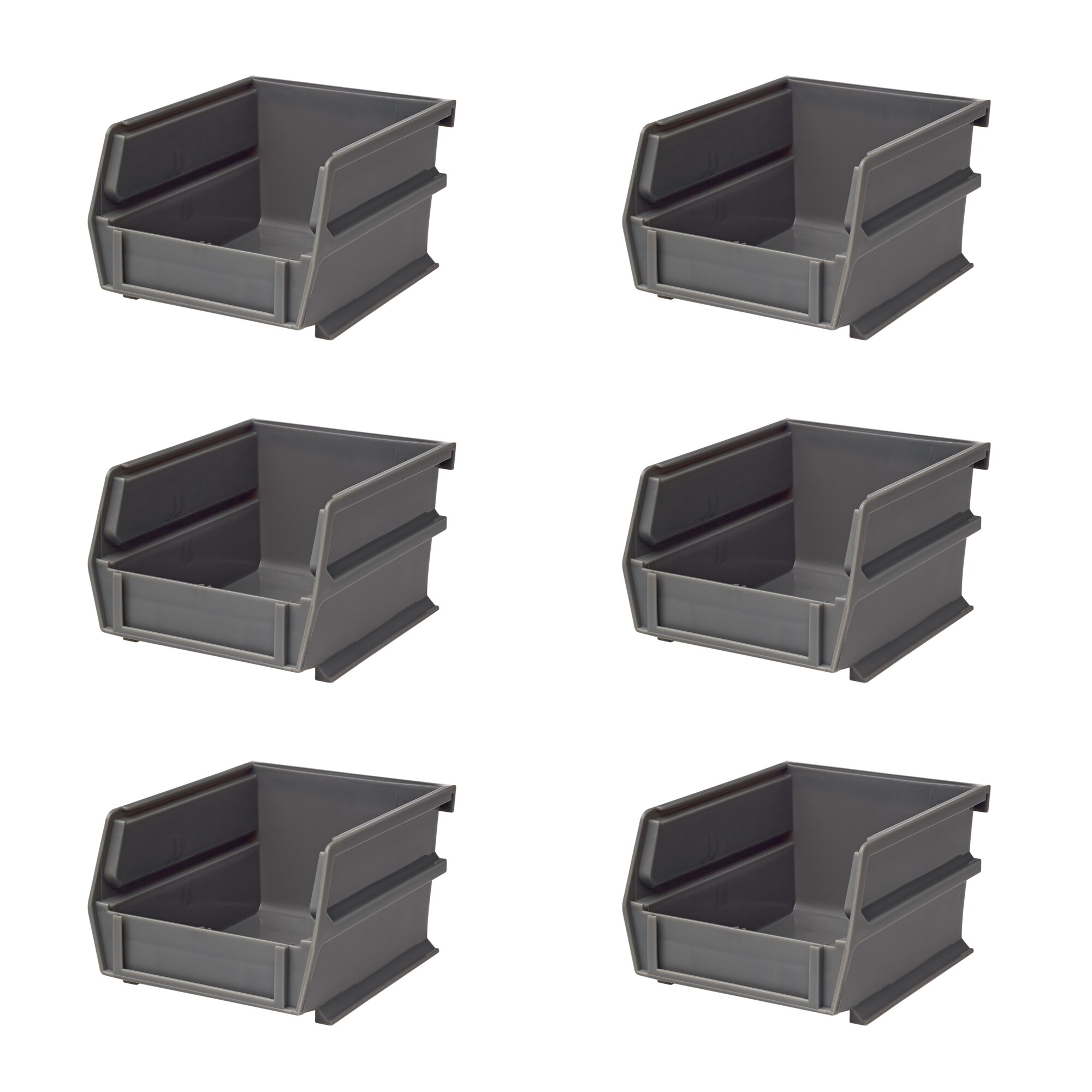 Triton Products, LocBin Hanging and interlocking Bins, Height 3 in, Width 4.125 in, Bins Included (qty.) 6, Model 3-210GR-6