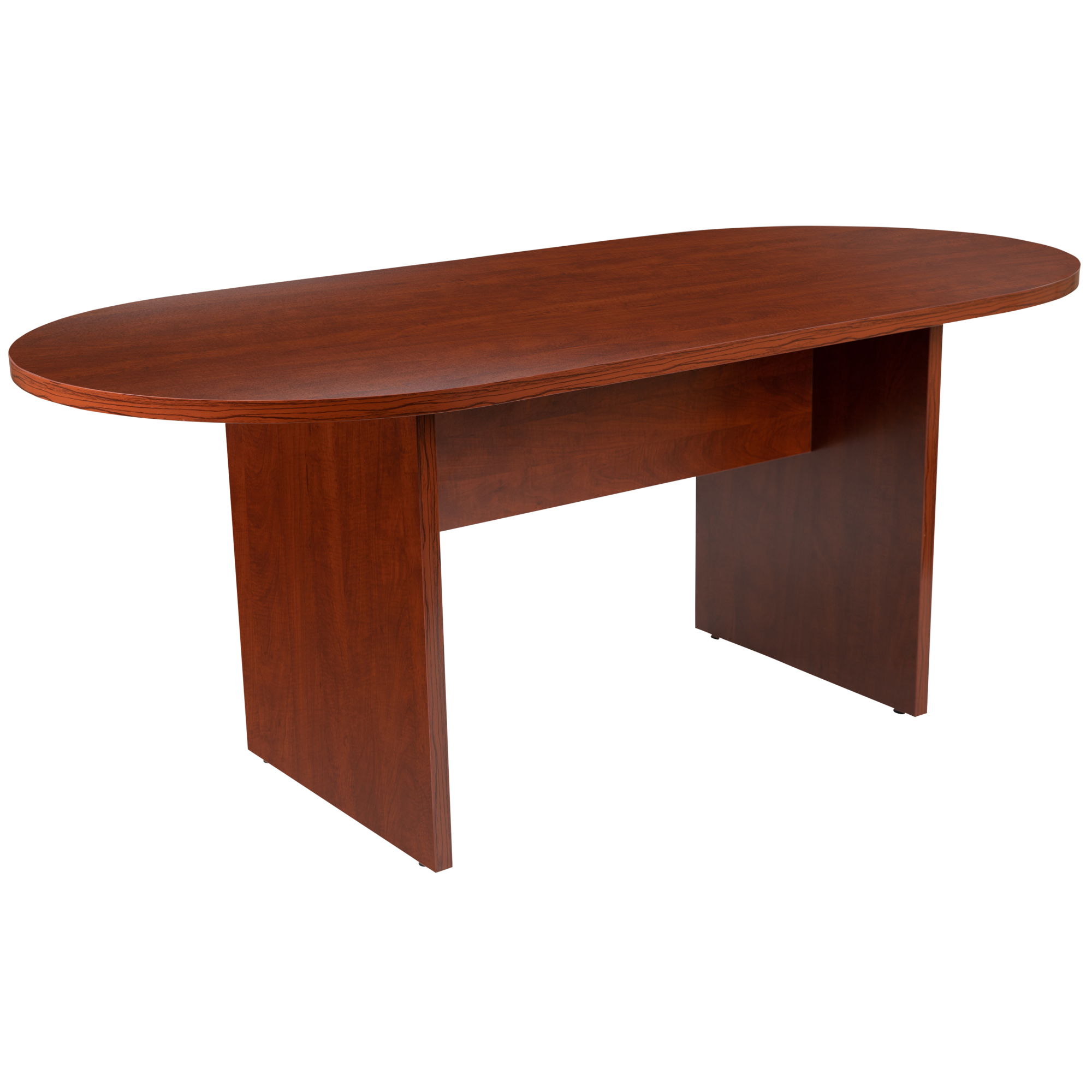 Flash Furniture, 6ft. (72Inch) Oval Conference Table in Cherry, Height 29.5 in, Width 35 in, Length 72 in, Model GCTL1035CHR