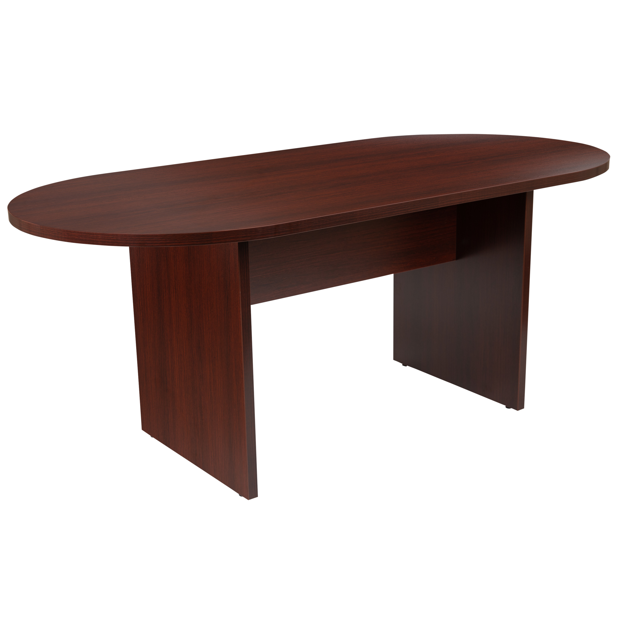 Flash Furniture, 6ft. (72Inch) Oval Conference Table in Mahogany, Height 29.5 in, Width 35 in, Length 72 in, Model GCTL1035MHG