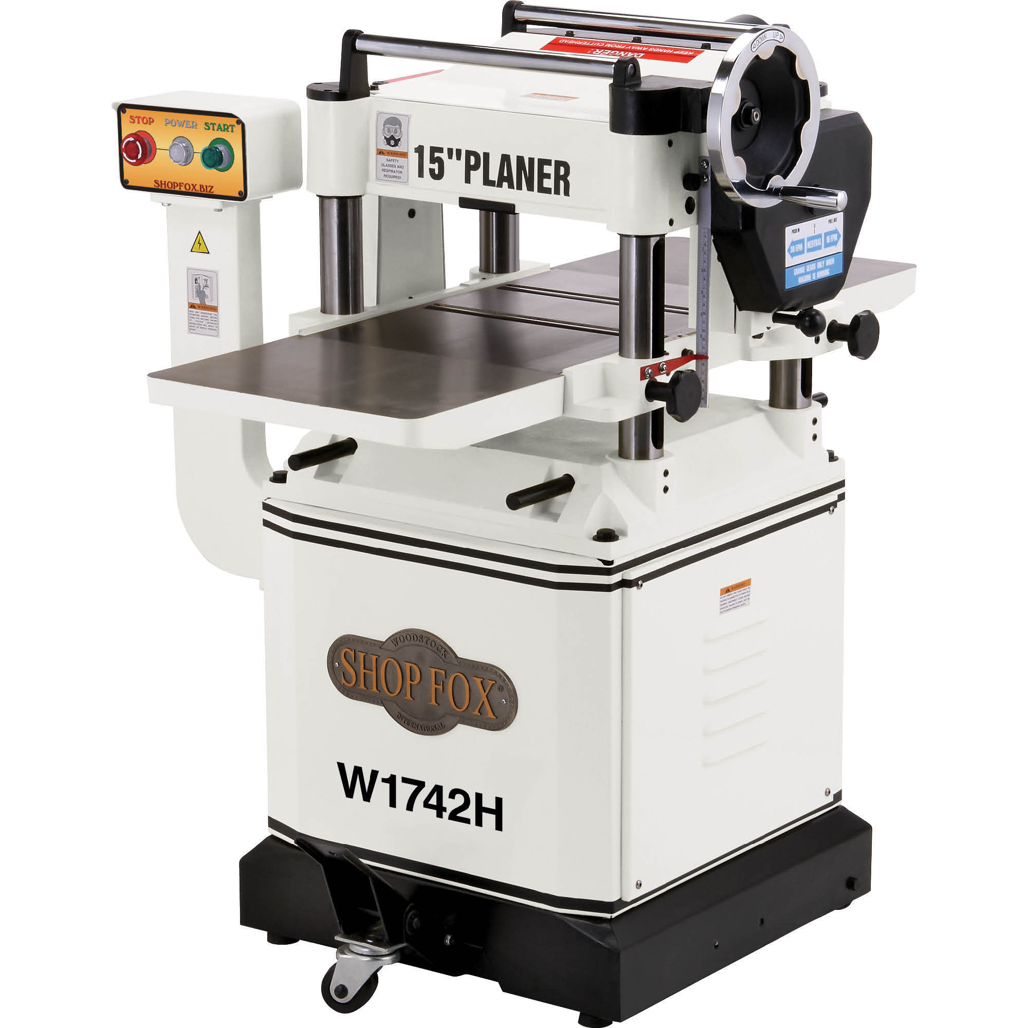 Shop Fox, 15Inch Helical Planer with Mobile Base, Model W1742H