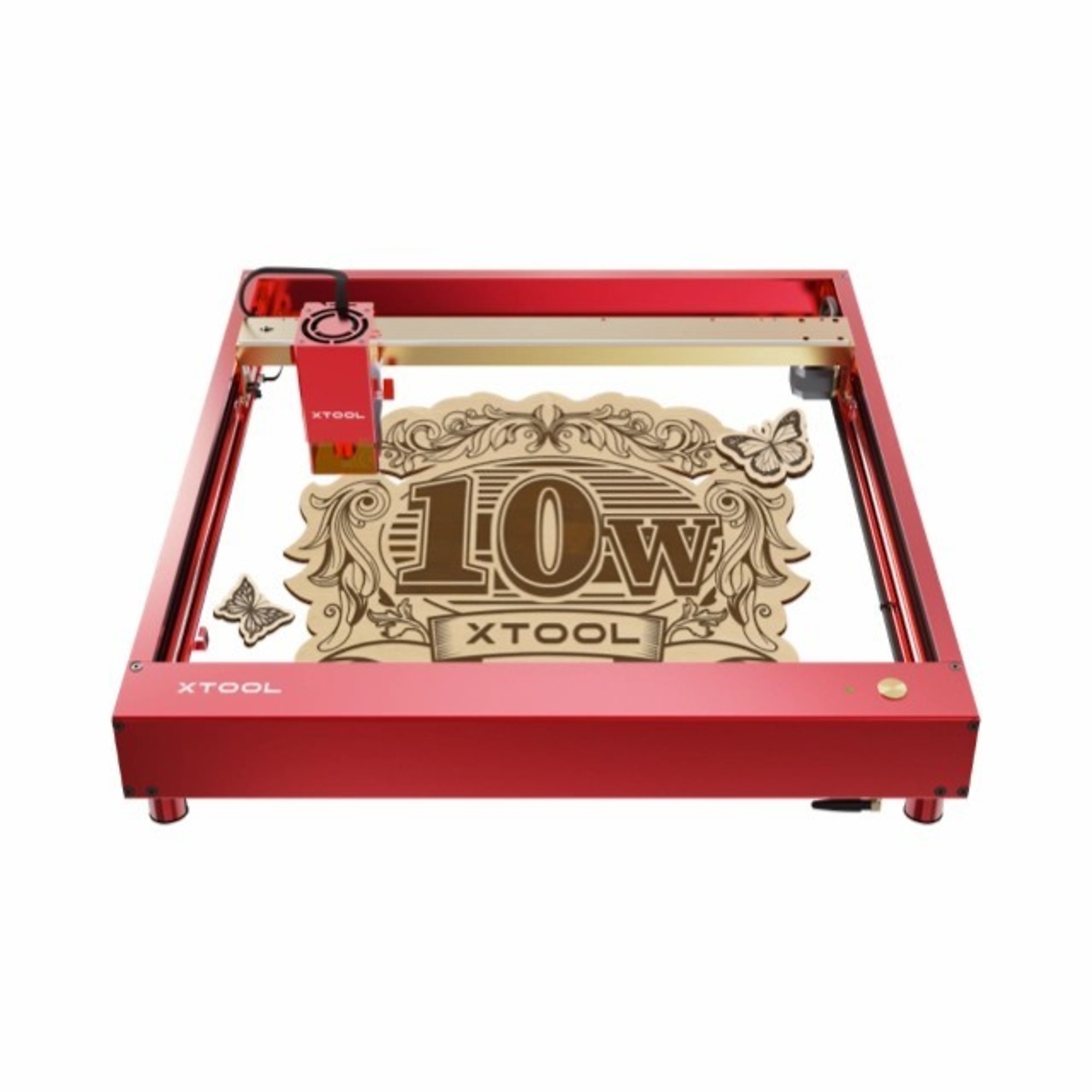 xTool, Laser Cutter and Engraver, 10w, 400mm/s, Model, Working Width 14.57 in, Working Length 31.89 in, Laser Power 10 W, Model P1030312