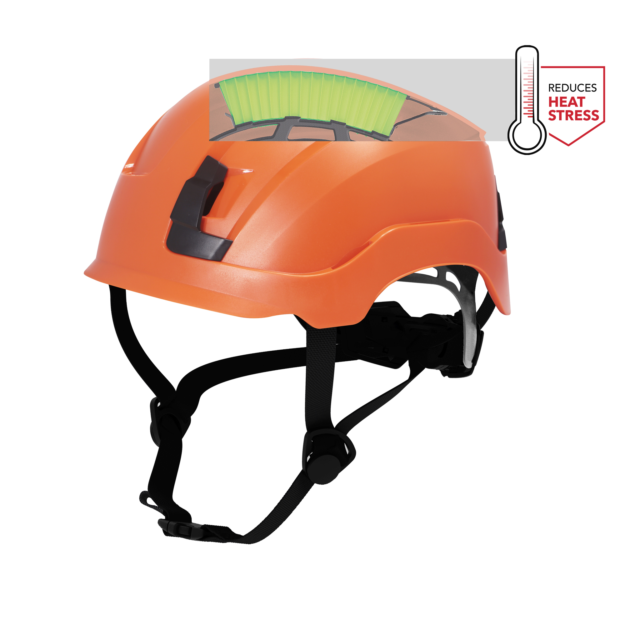 General Electric, Low-Profile OranGH400 Safety Helmet Vented, Hard Hat Style Helmet, Hat Size Adjustable, Color Orange, Model GH400O
